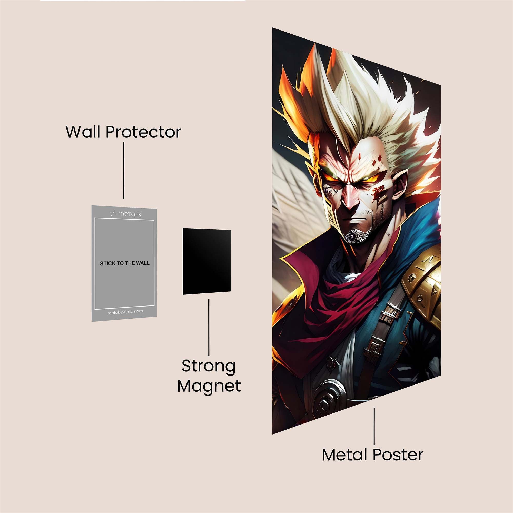 Flame Warrior Safe Wall Magnetic / M