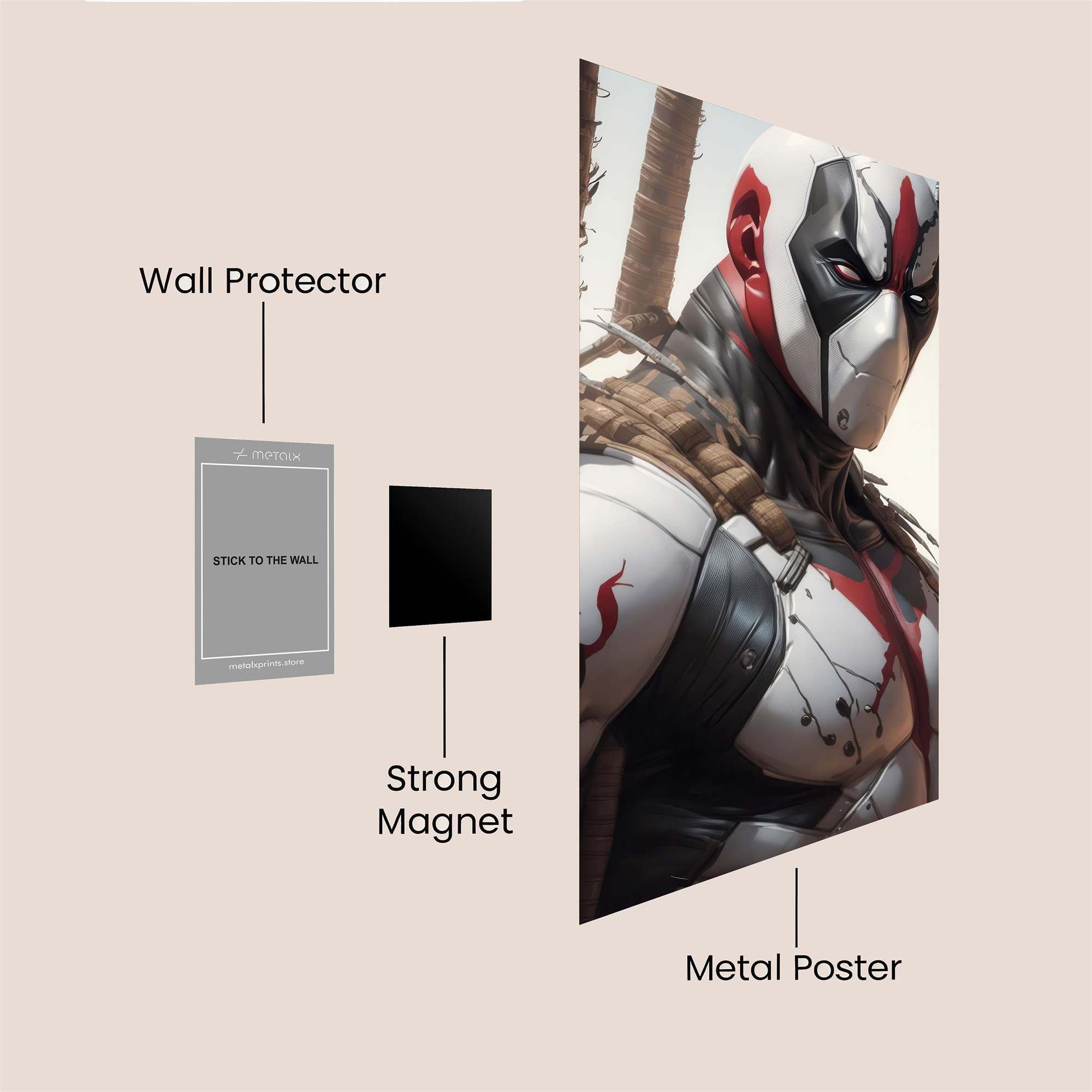 Deadpool Menacing Safe Wall Magnetic / M