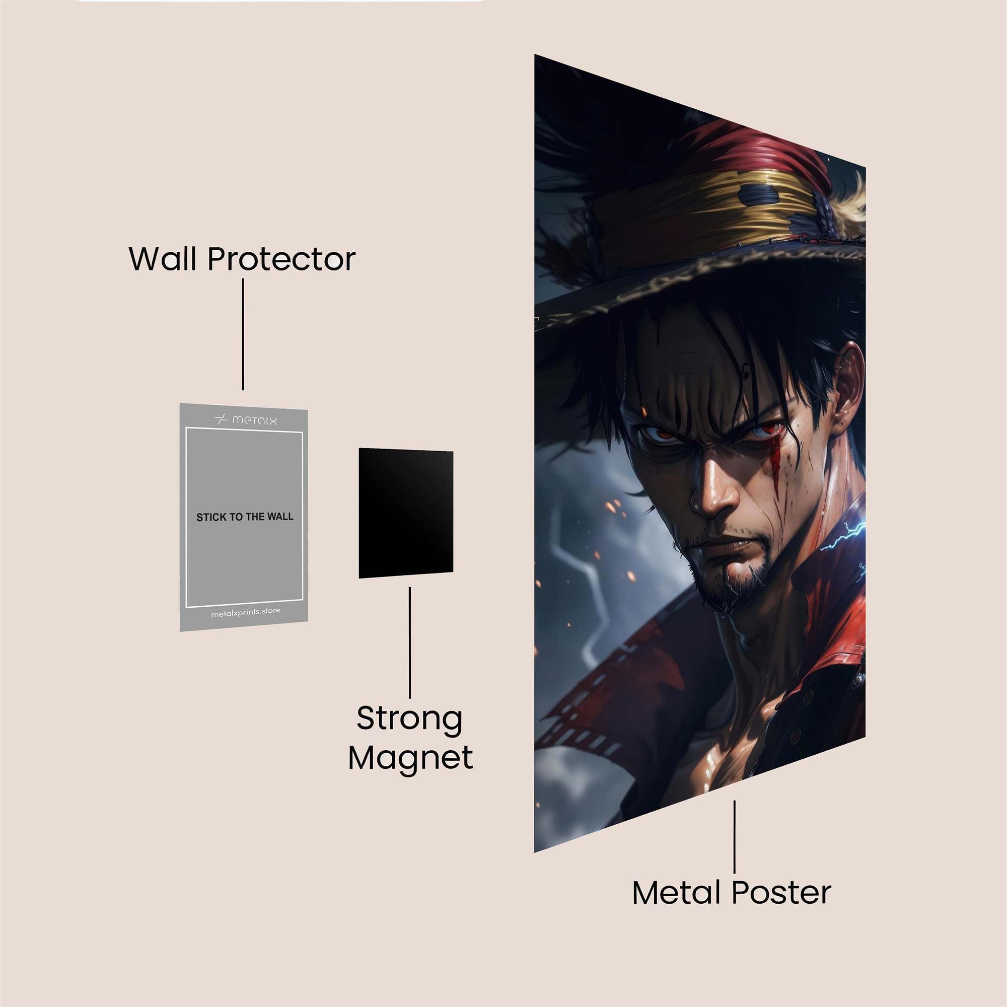 Luffy Thunderous Safe Wall Magnetic / M
