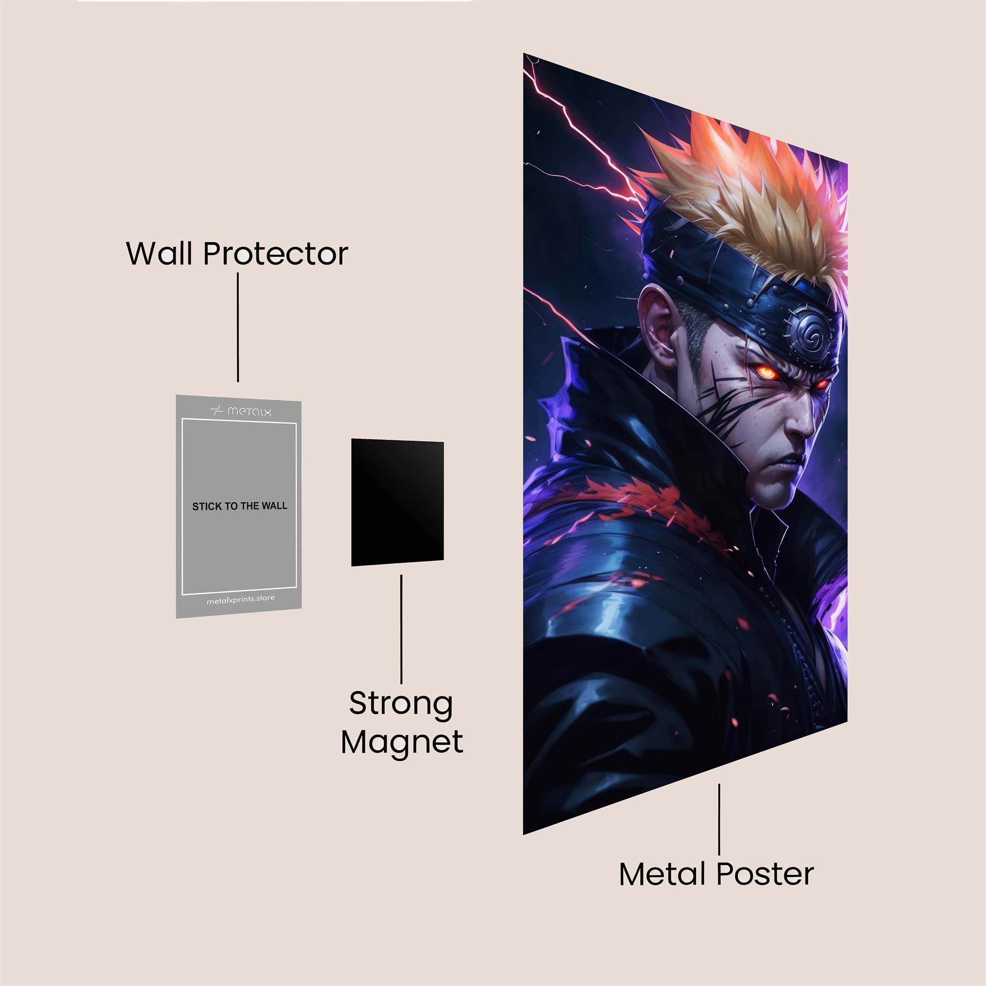 Naruto Tempest Safe Wall Magnetic / M