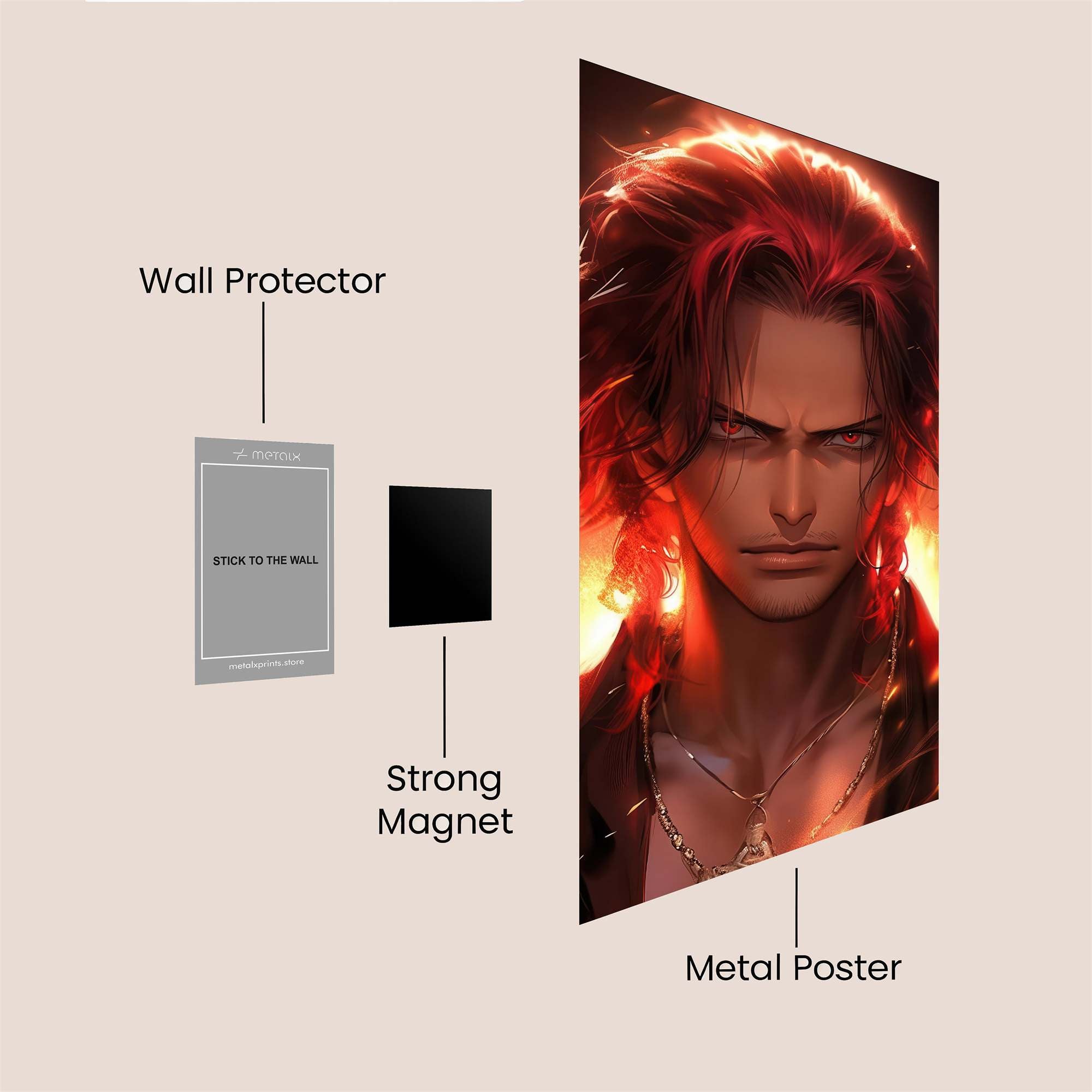 Flame Wrath Safe Wall Magnetic / M