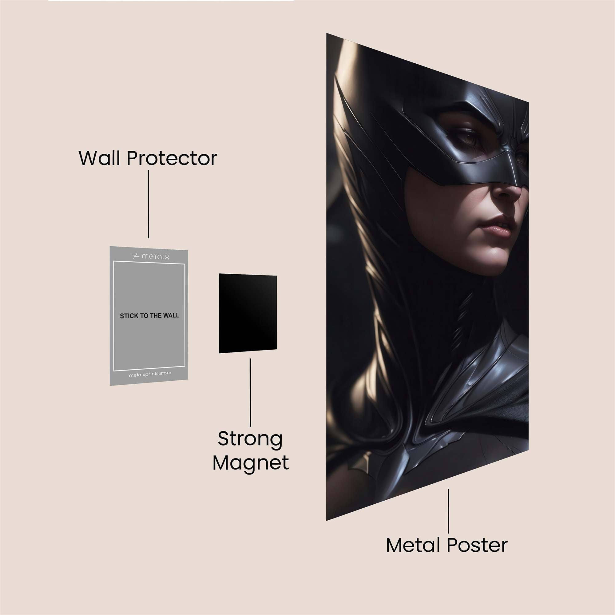 Batwoman Brooding Safe Wall Magnetic / M