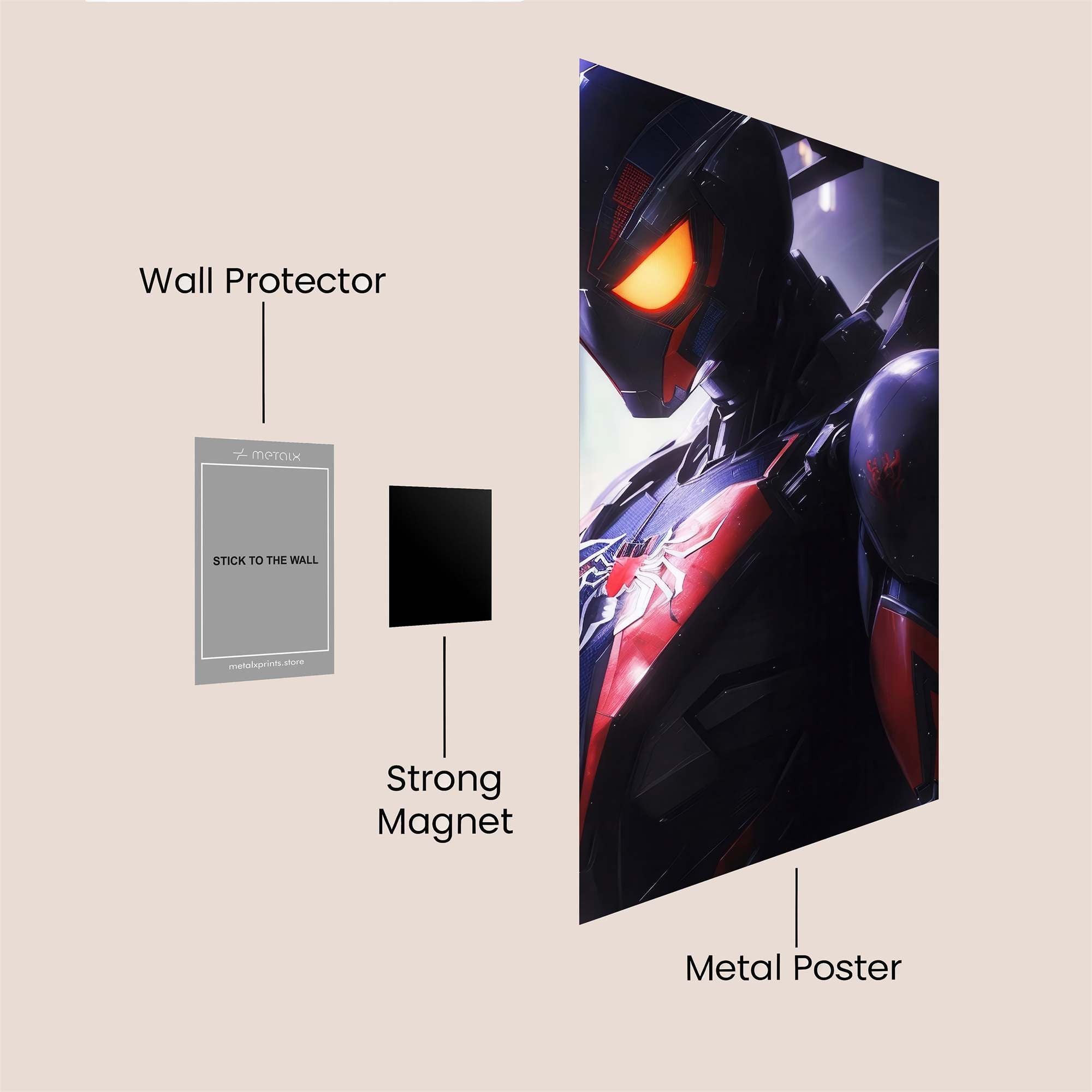 Spider-Menace Safe Wall Magnetic / M