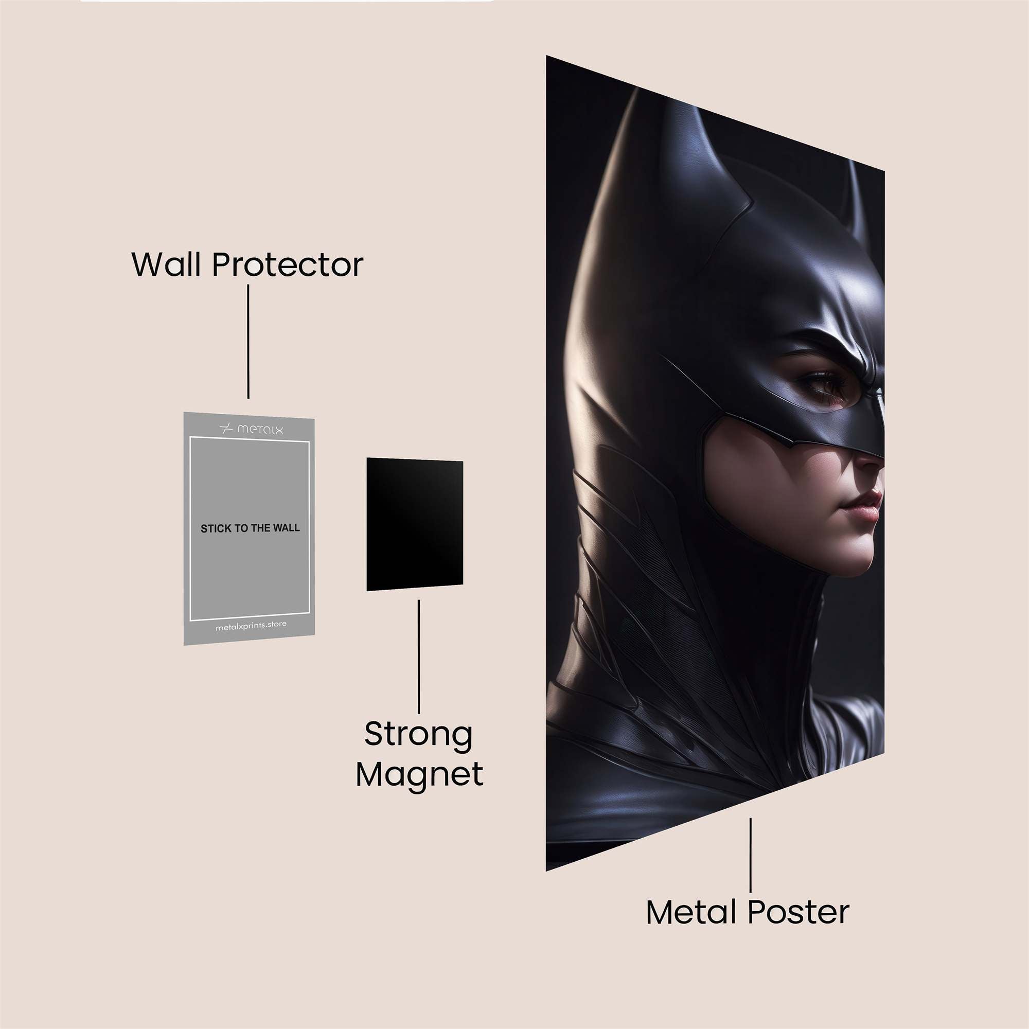 Batman Brooding Safe Wall Magnetic / M