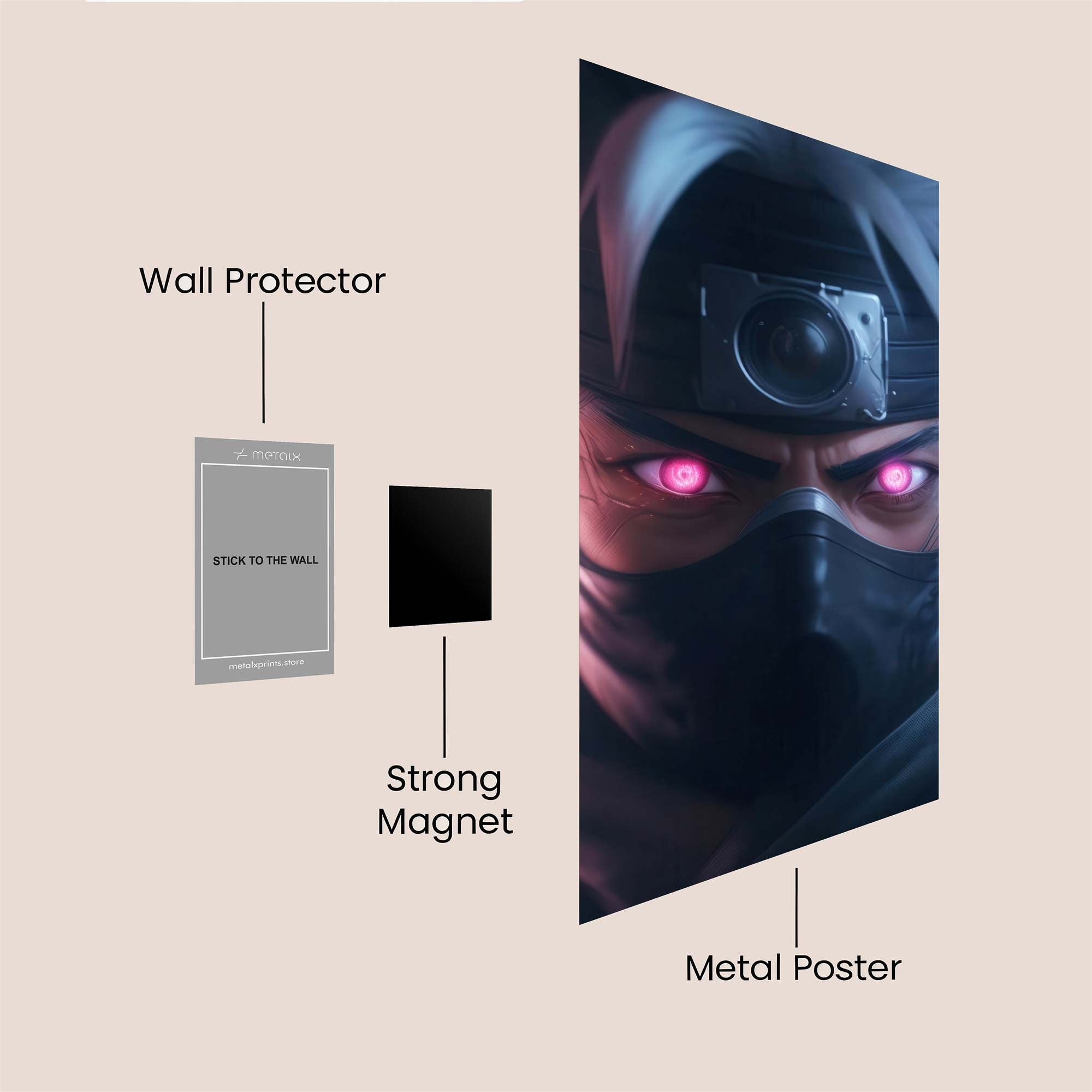 Kakashi Menacing Safe Wall Magnetic / M