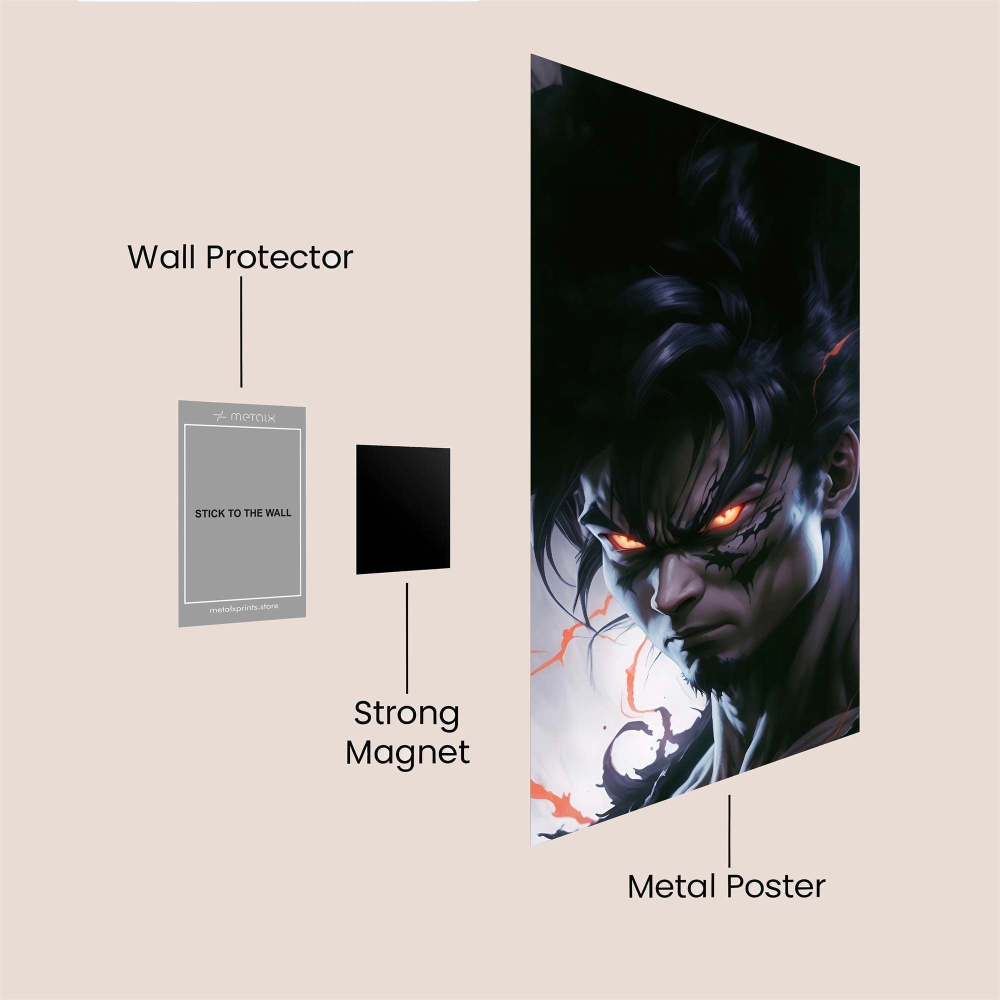 Goku Ferocious Safe Wall Magnetic / M