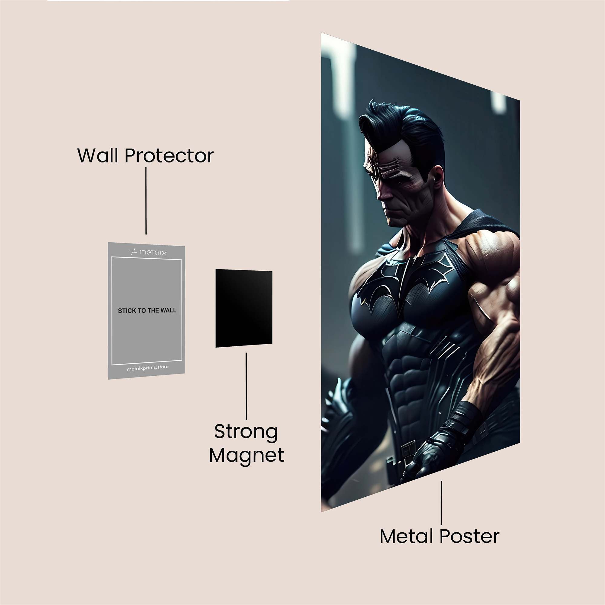 Batman Brooding Safe Wall Magnetic / M