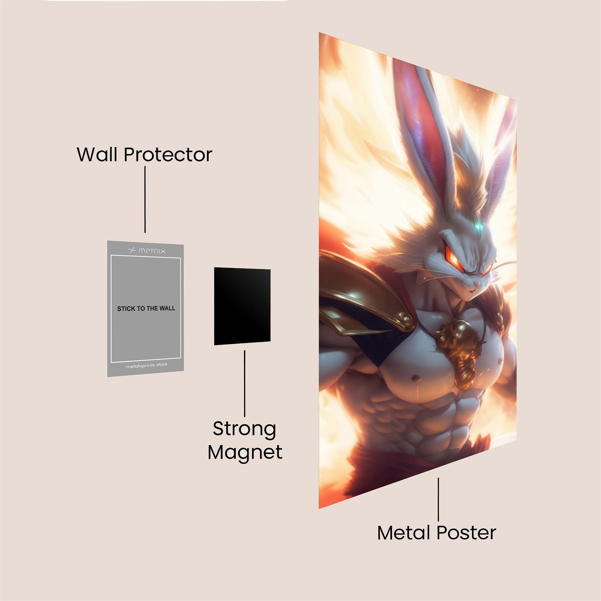 Bunny Blaze Safe Wall Magnetic / M