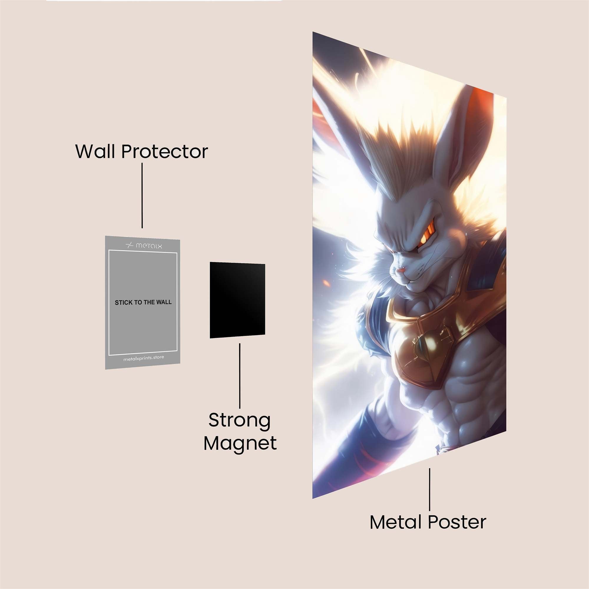 Bunny Fury Safe Wall Magnetic / M