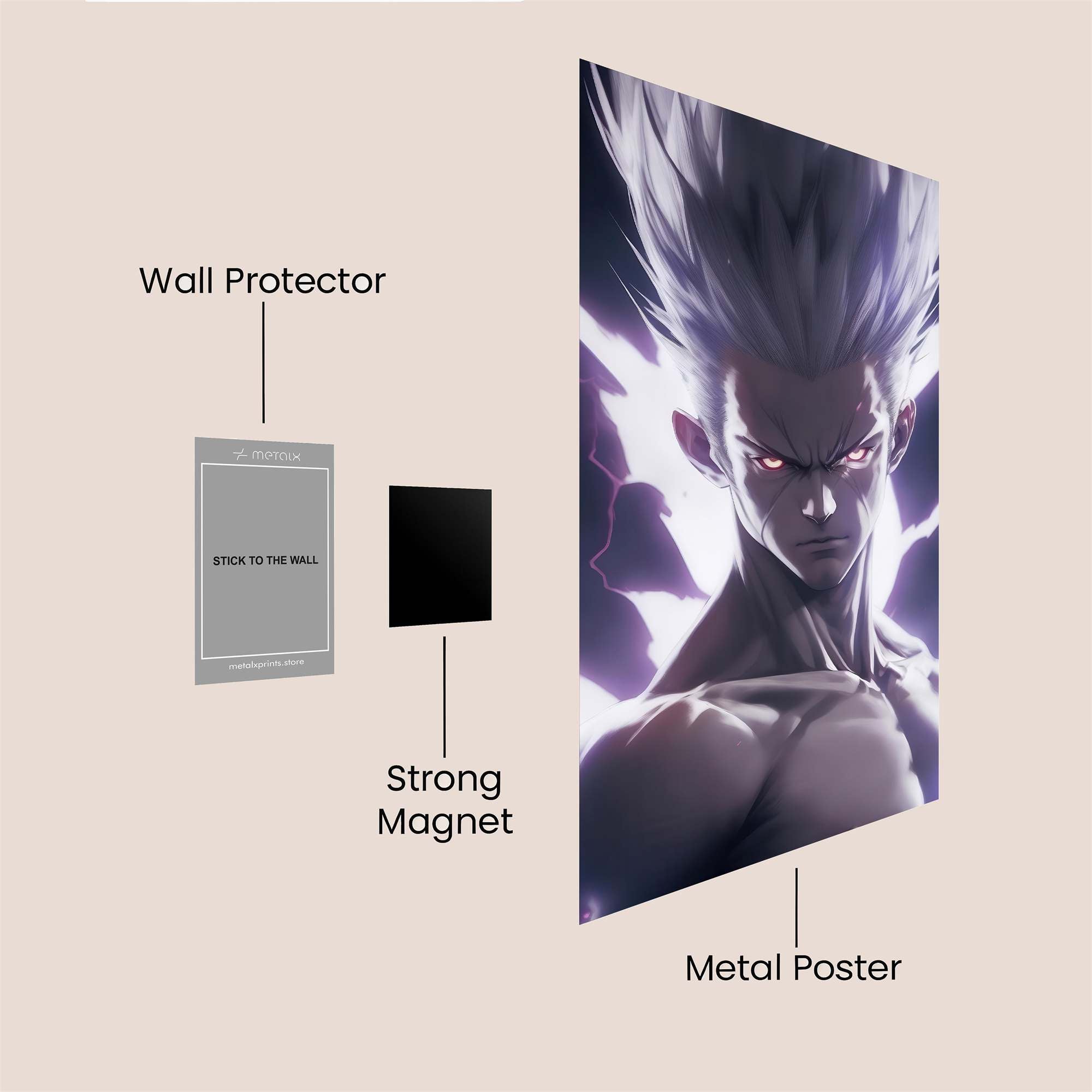 Silver Fury Safe Wall Magnetic / M