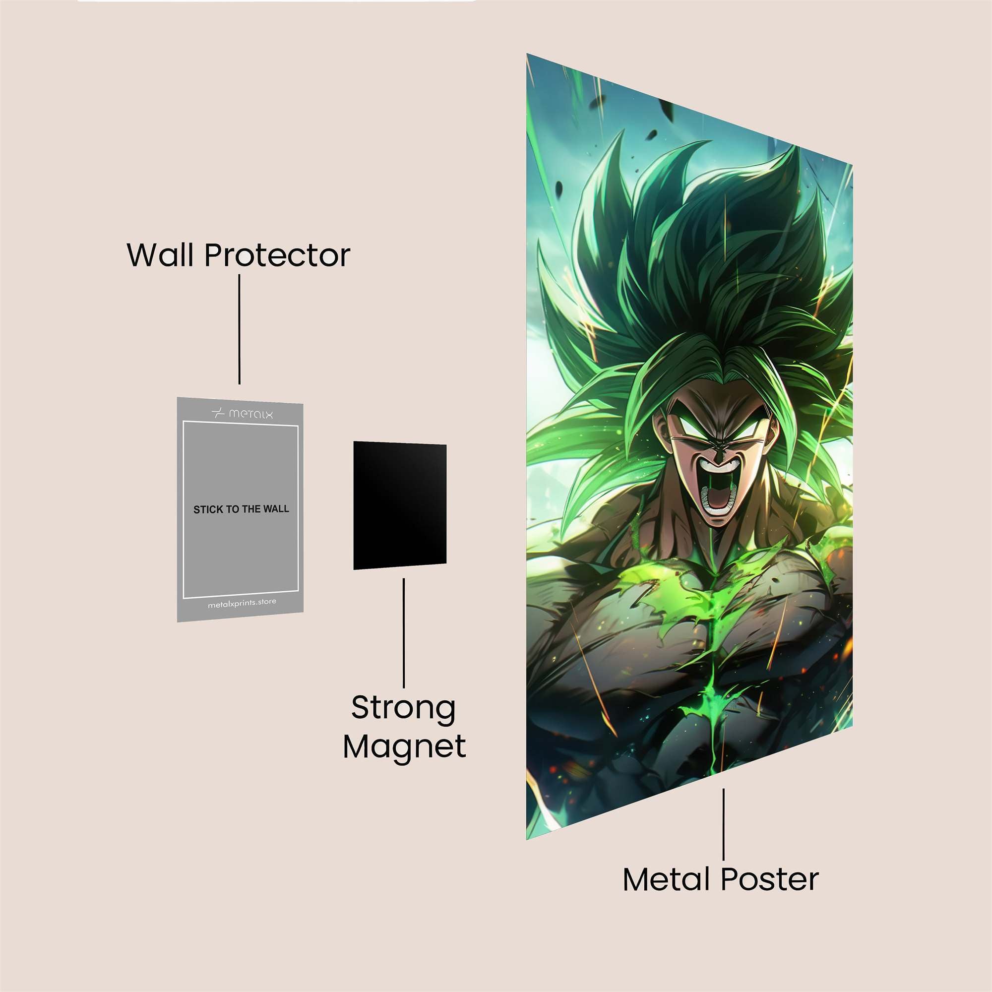 Broly Ferocious Safe Wall Magnetic / M