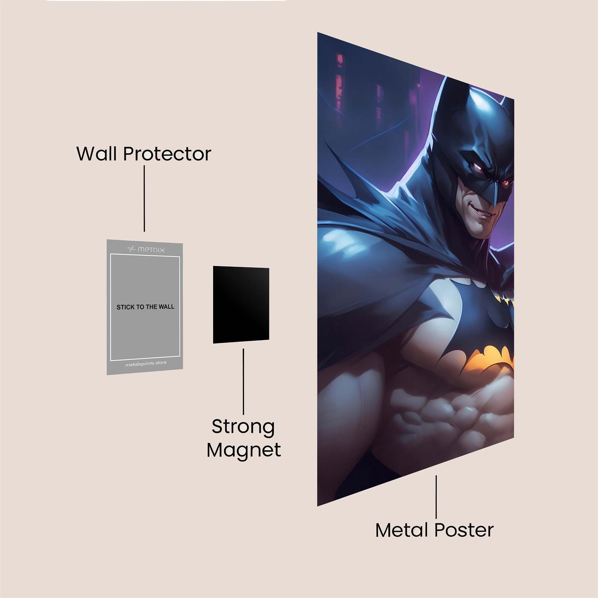 Batman Brooding Safe Wall Magnetic / M