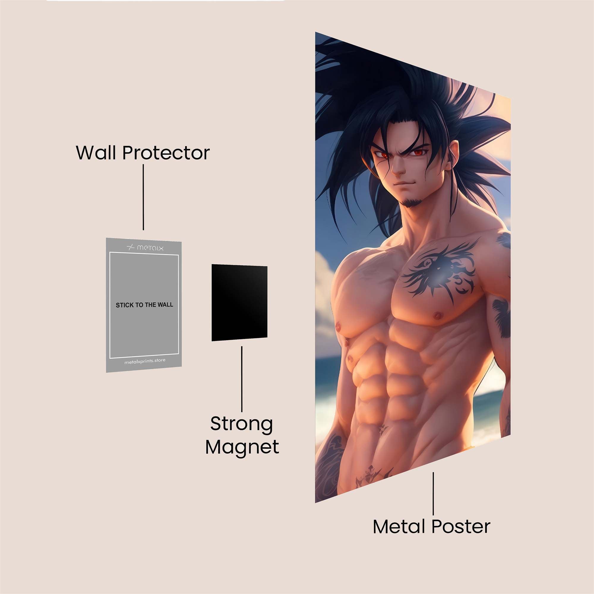 Goku Fierce Safe Wall Magnetic / M