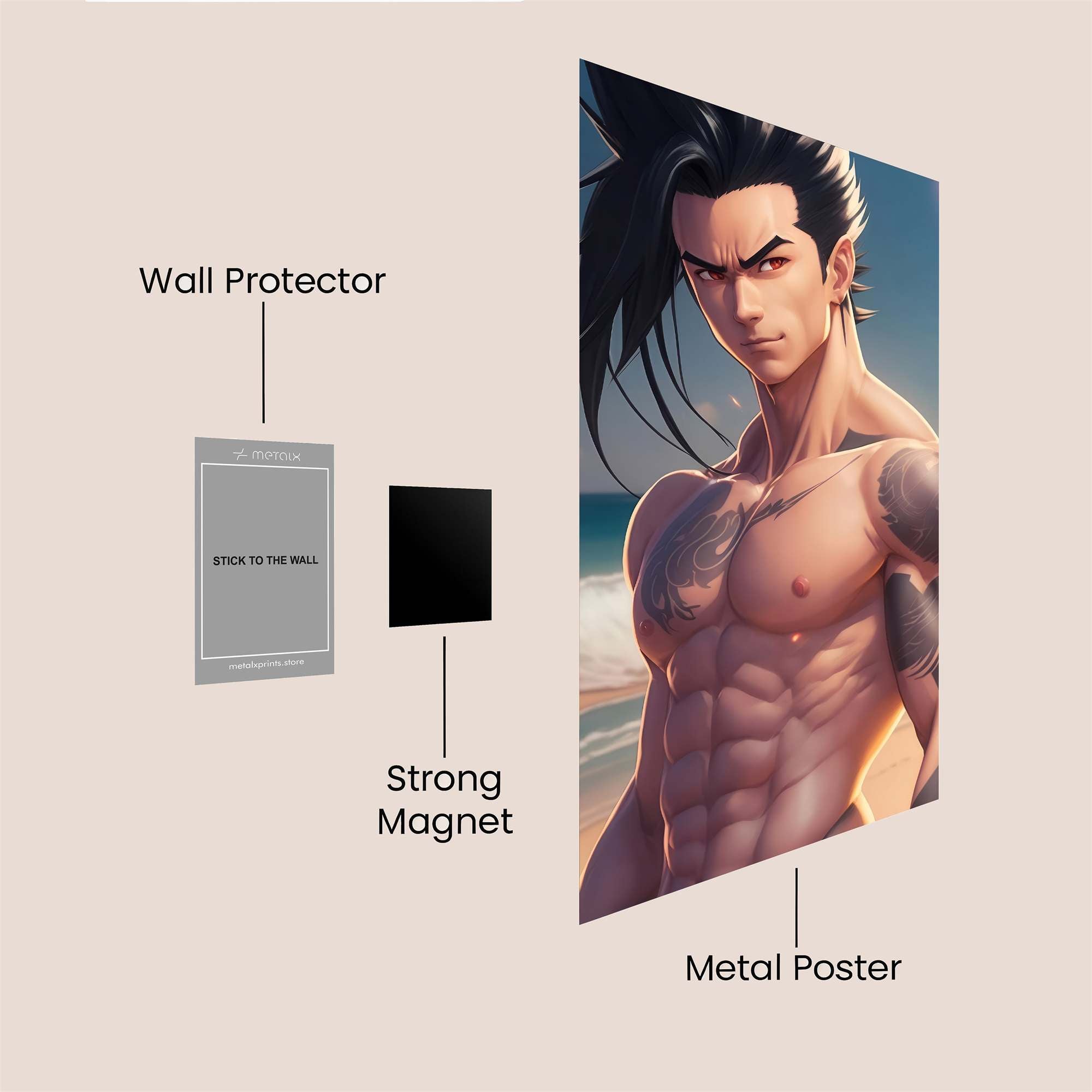 Vegeta Vibrant Safe Wall Magnetic / M