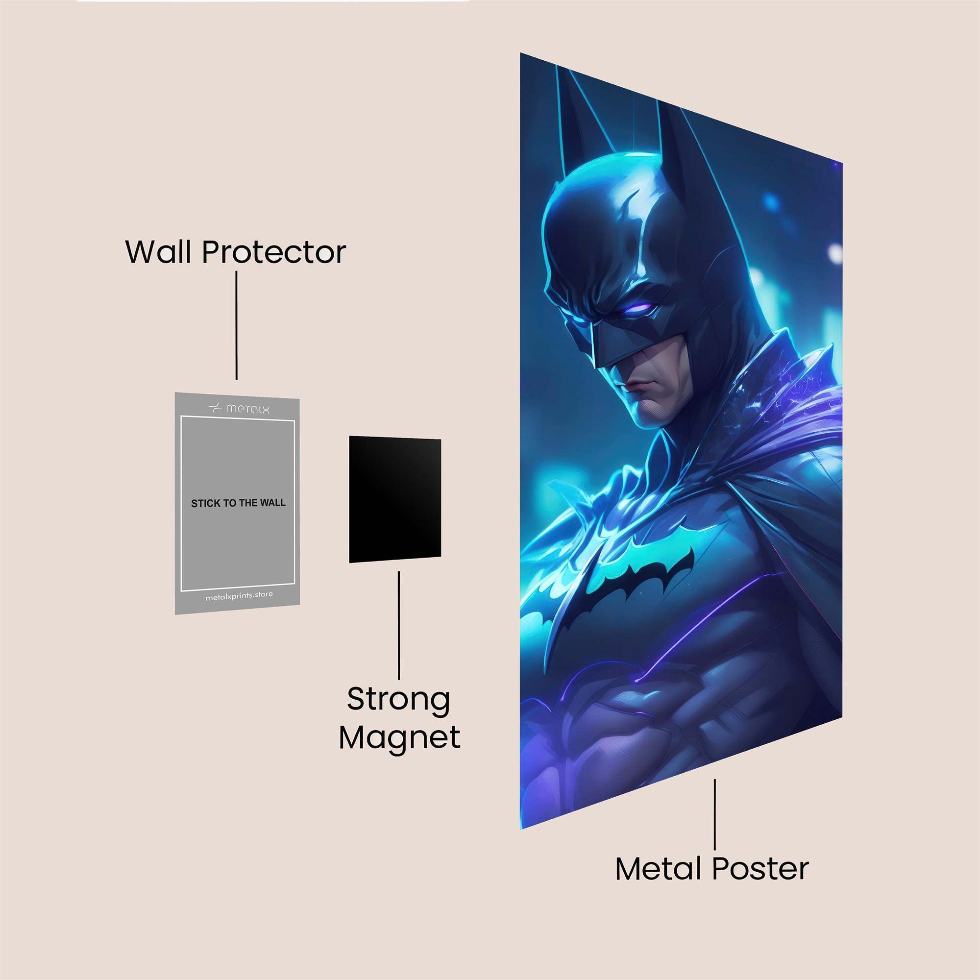 Batman Brooding Safe Wall Magnetic / M