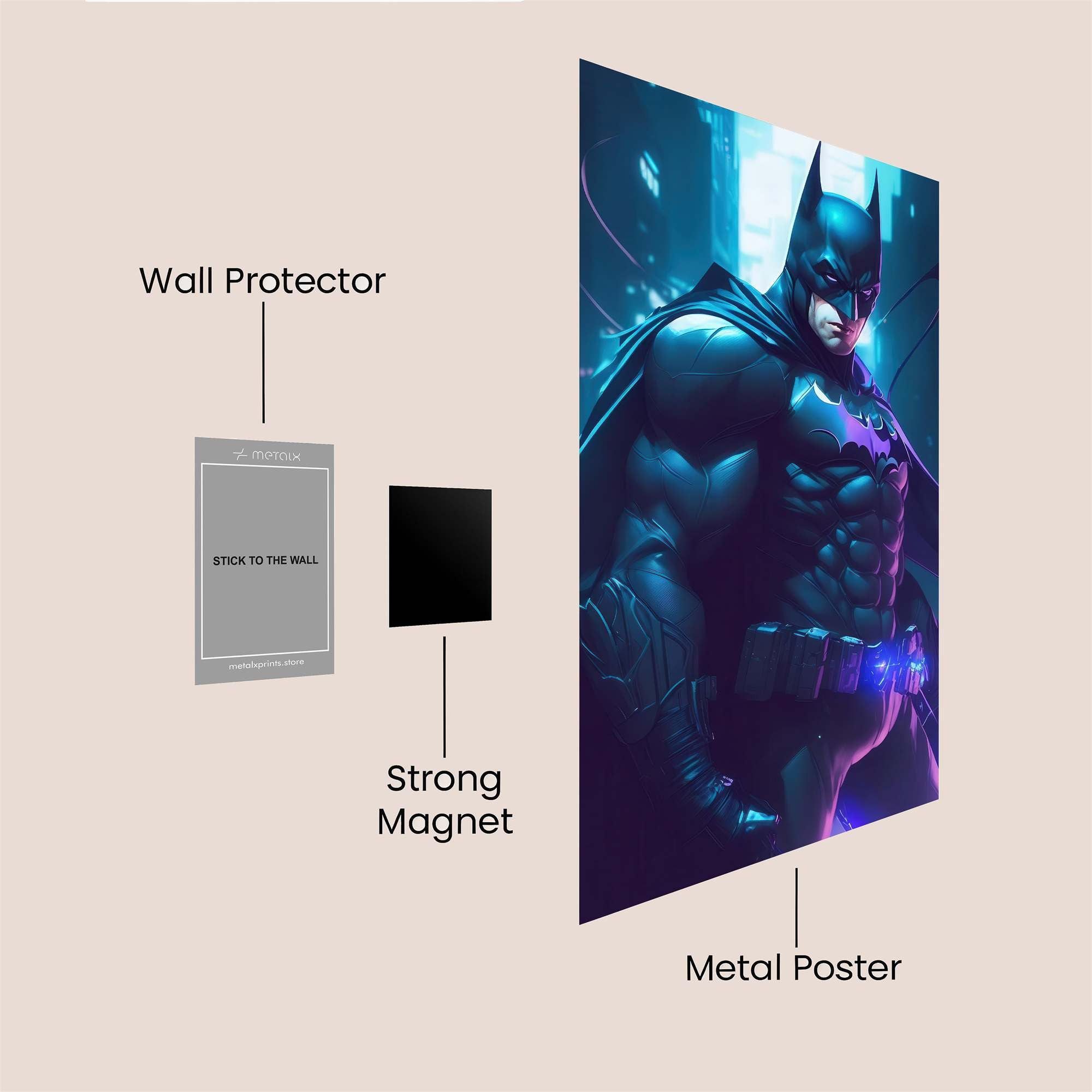 Batman Cybernetic Safe Wall Magnetic / M