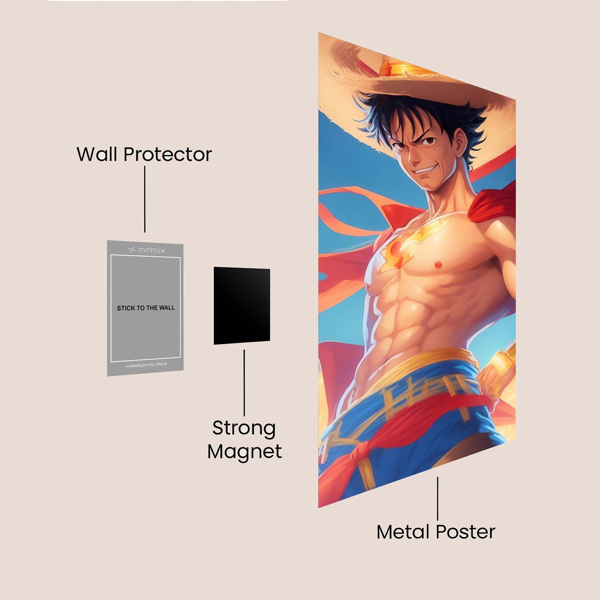 Luffy Radiant Safe Wall Magnetic / M
