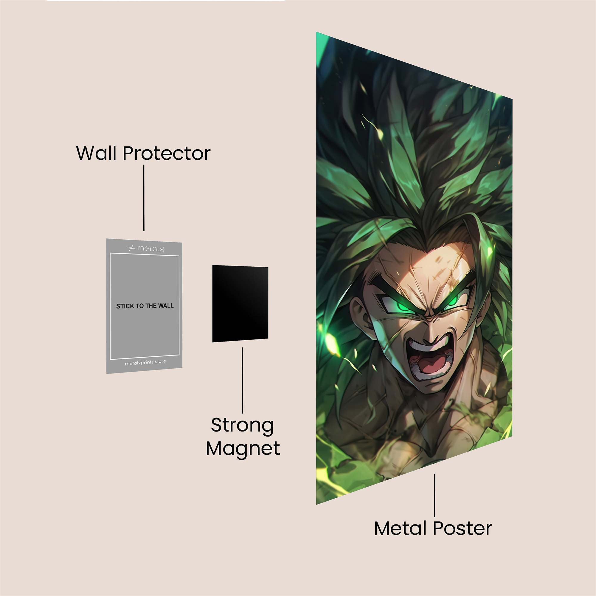 Broly Ferocious Safe Wall Magnetic / M