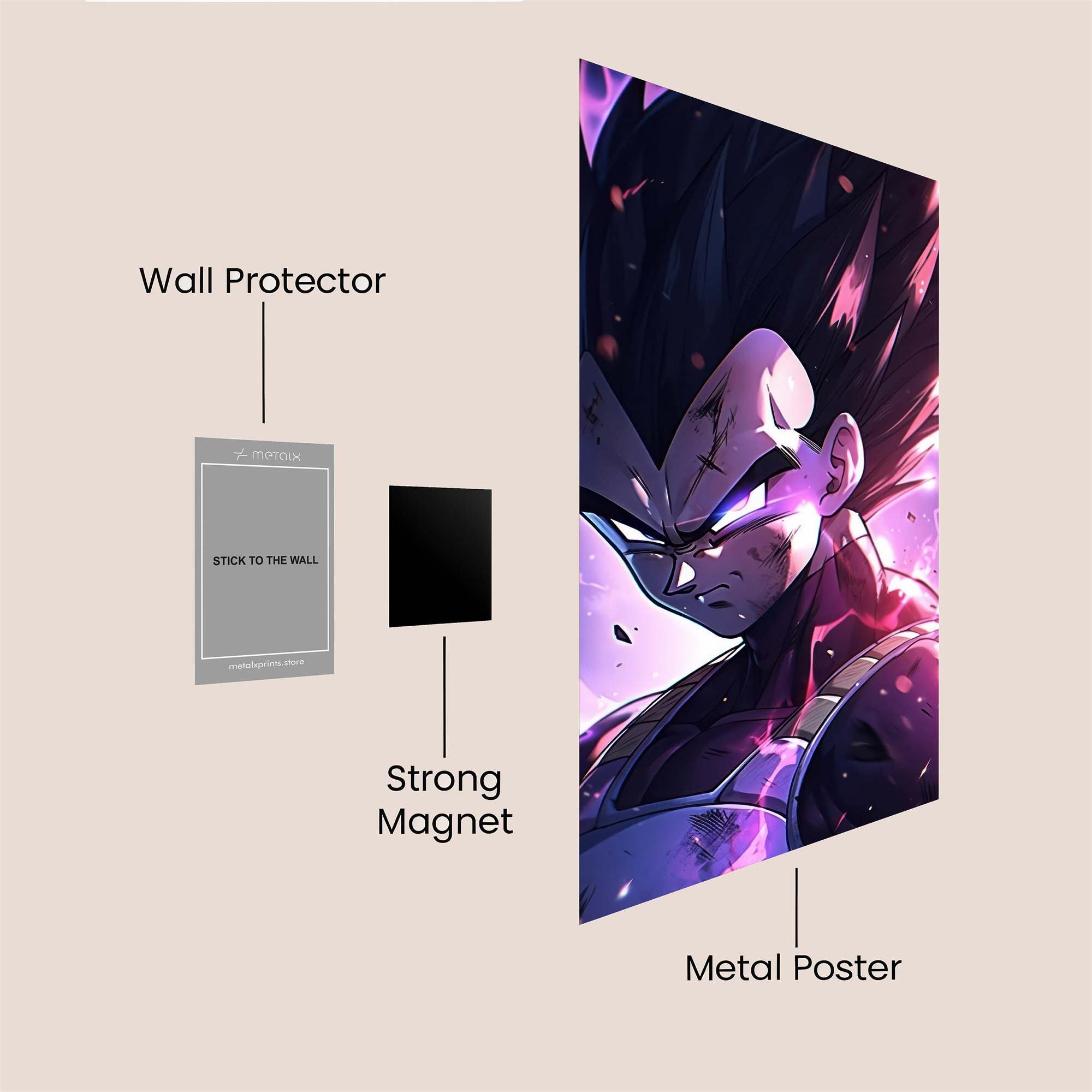 Vegeta Valiant Safe Wall Magnetic / M