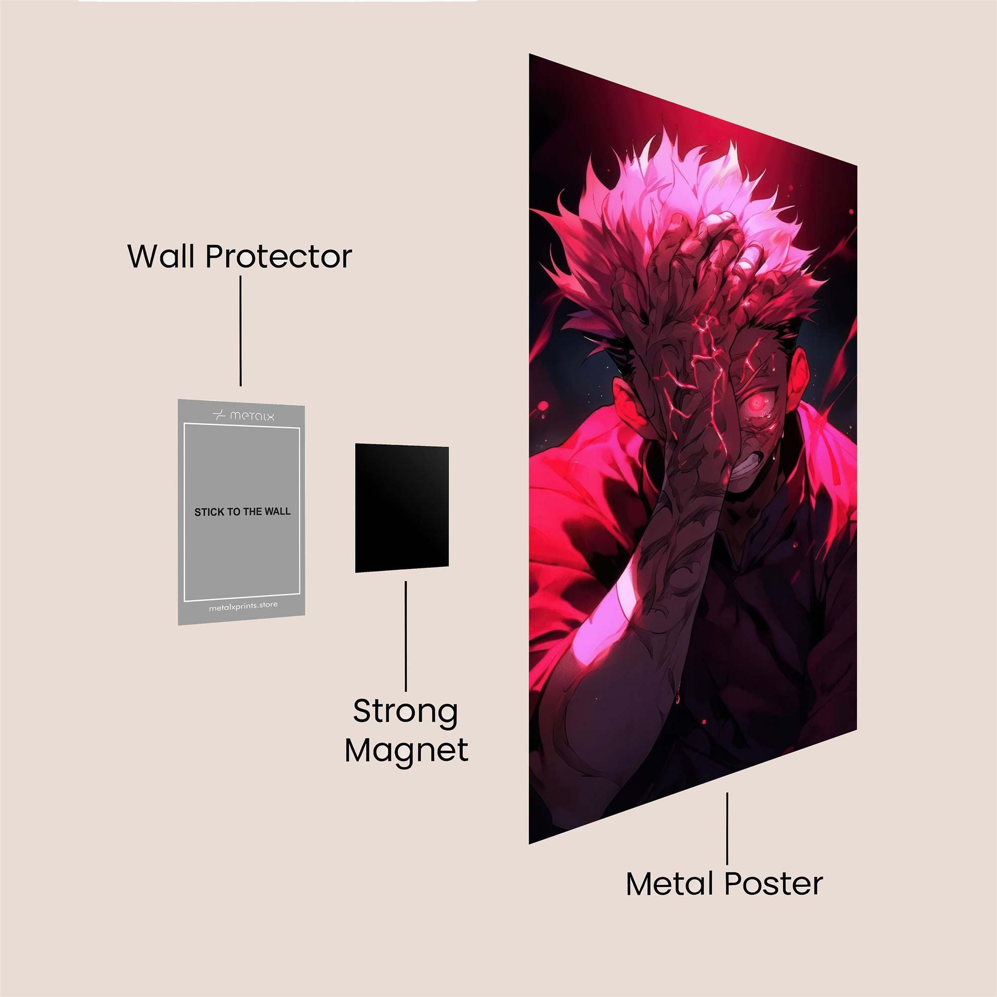 Sukuna Sinister Safe Wall Magnetic / M