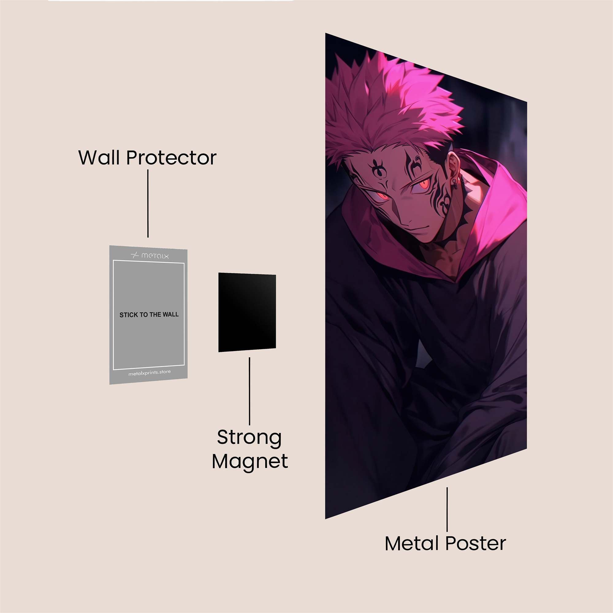 Sukuna Sinister Safe Wall Magnetic / M