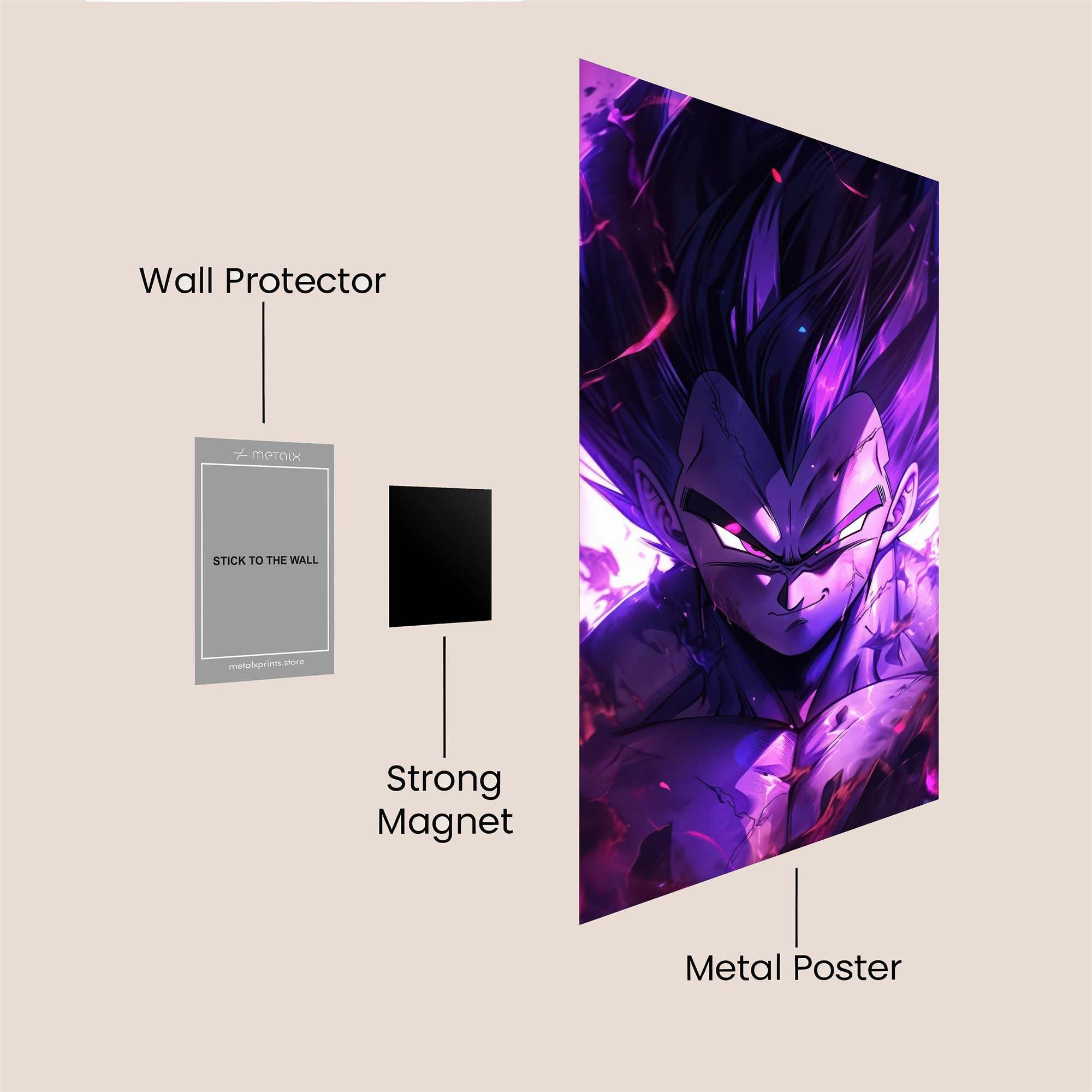 Vegeta Vengeful Safe Wall Magnetic / M