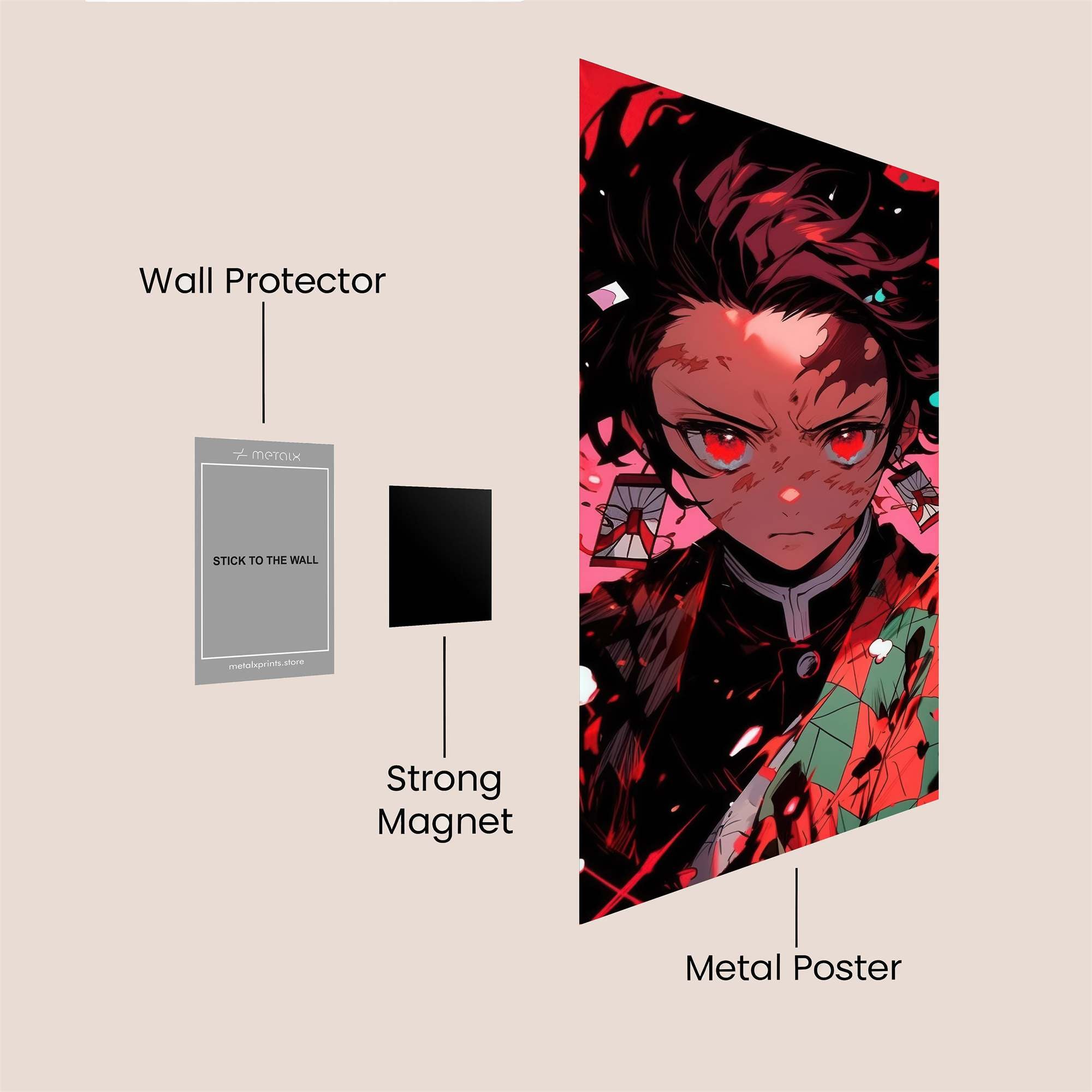 Tanjiro Rage Safe Wall Magnetic / M