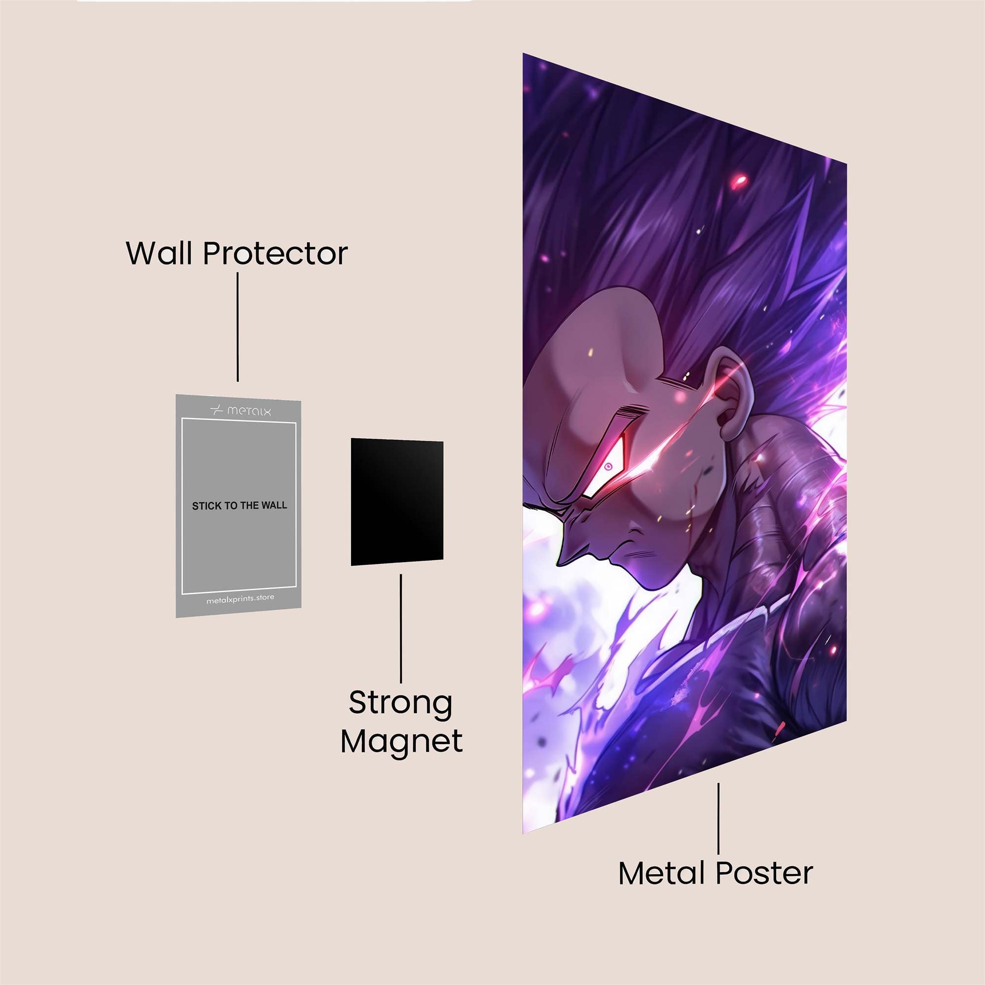 Vegeta Vengeful Safe Wall Magnetic / M