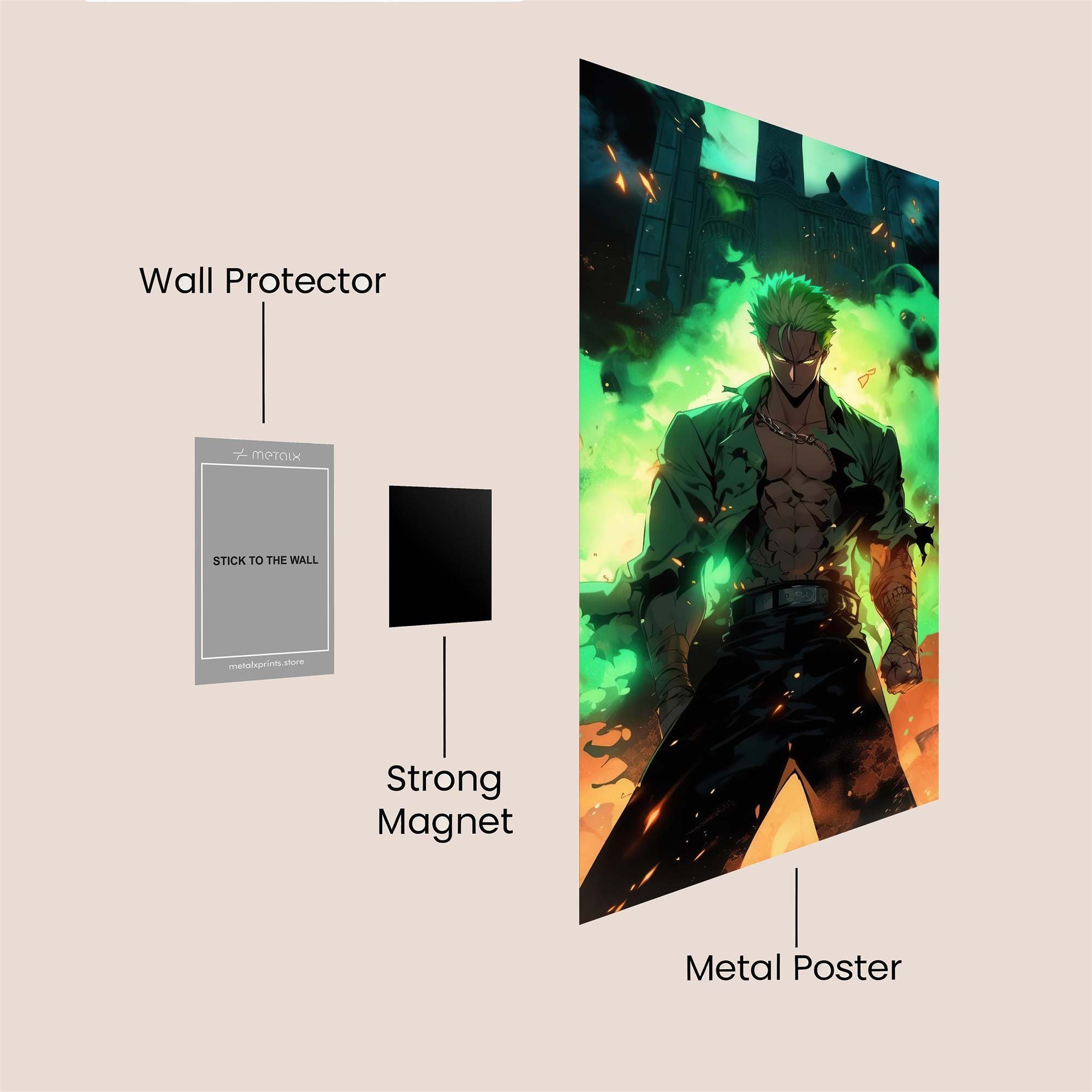 Zoro Blaze Safe Wall Magnetic / M