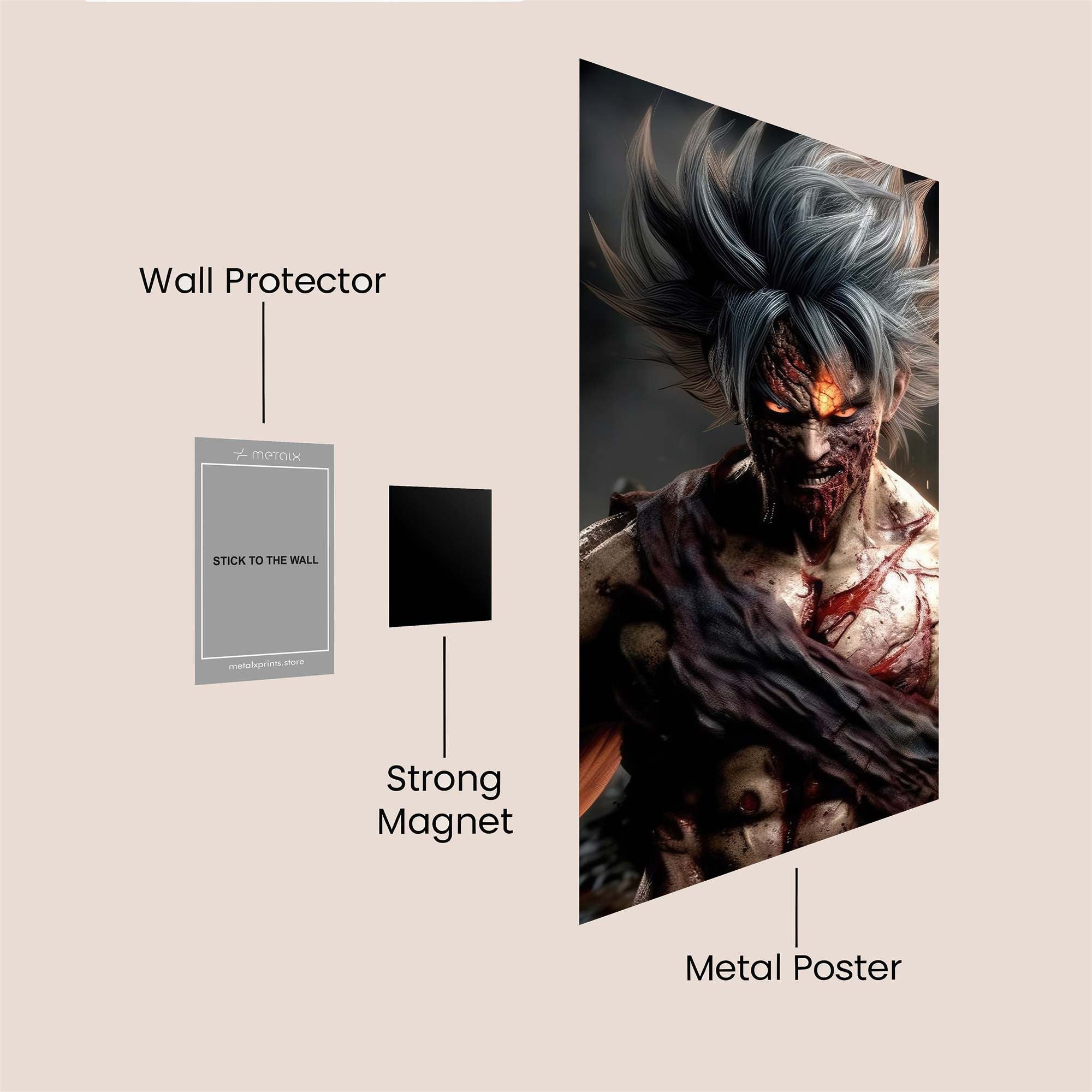 Goku Tormented Safe Wall Magnetic / M