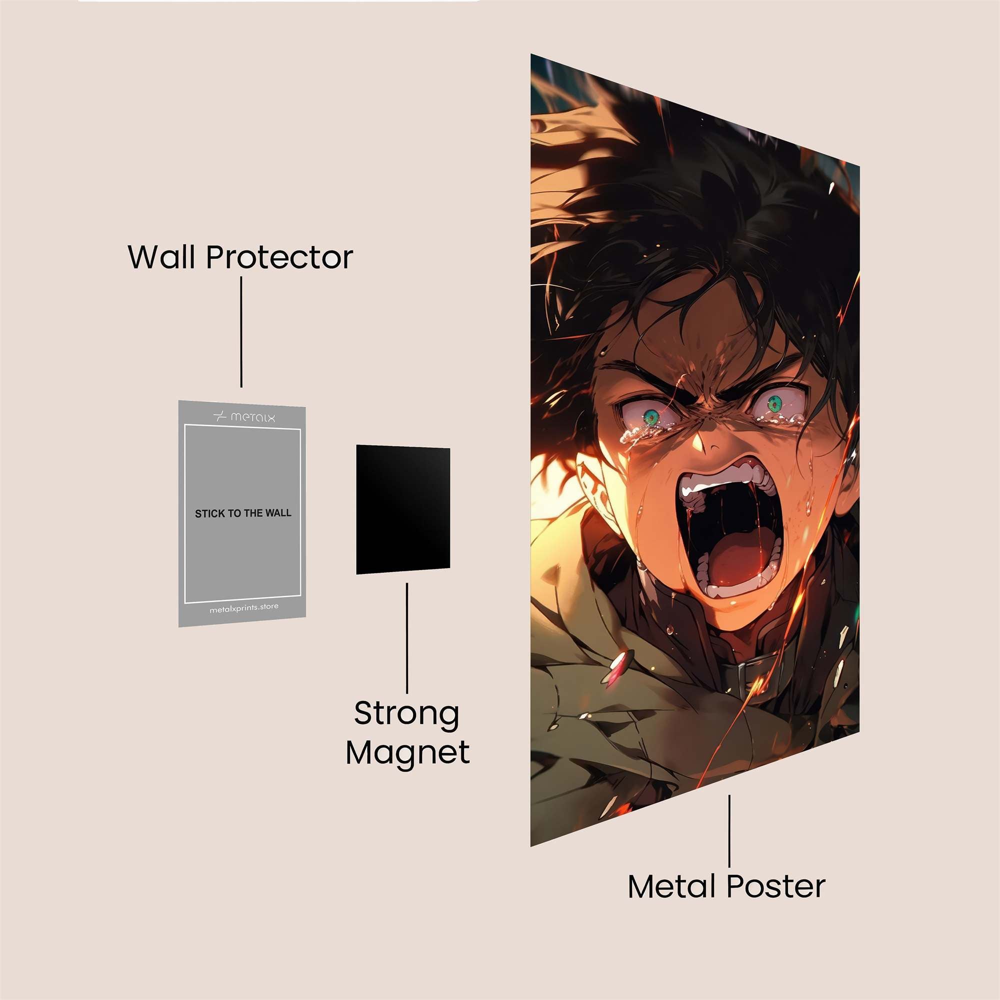 Eren Rage Safe Wall Magnetic / M