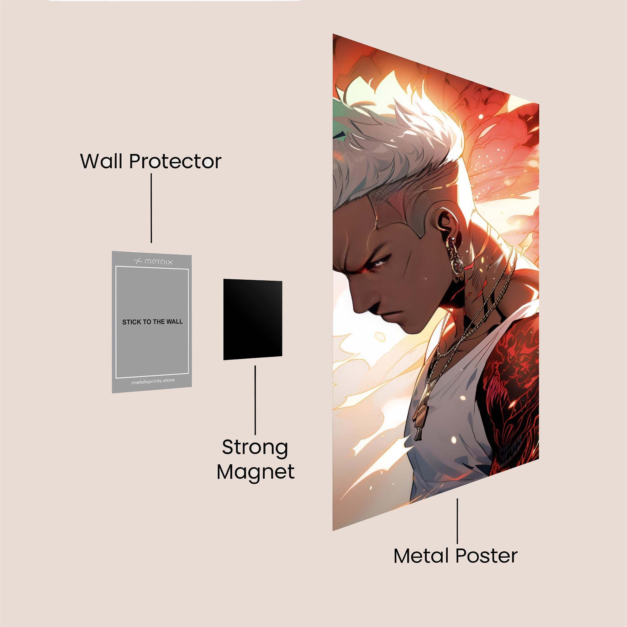 Phoenix Rising Safe Wall Magnetic / M