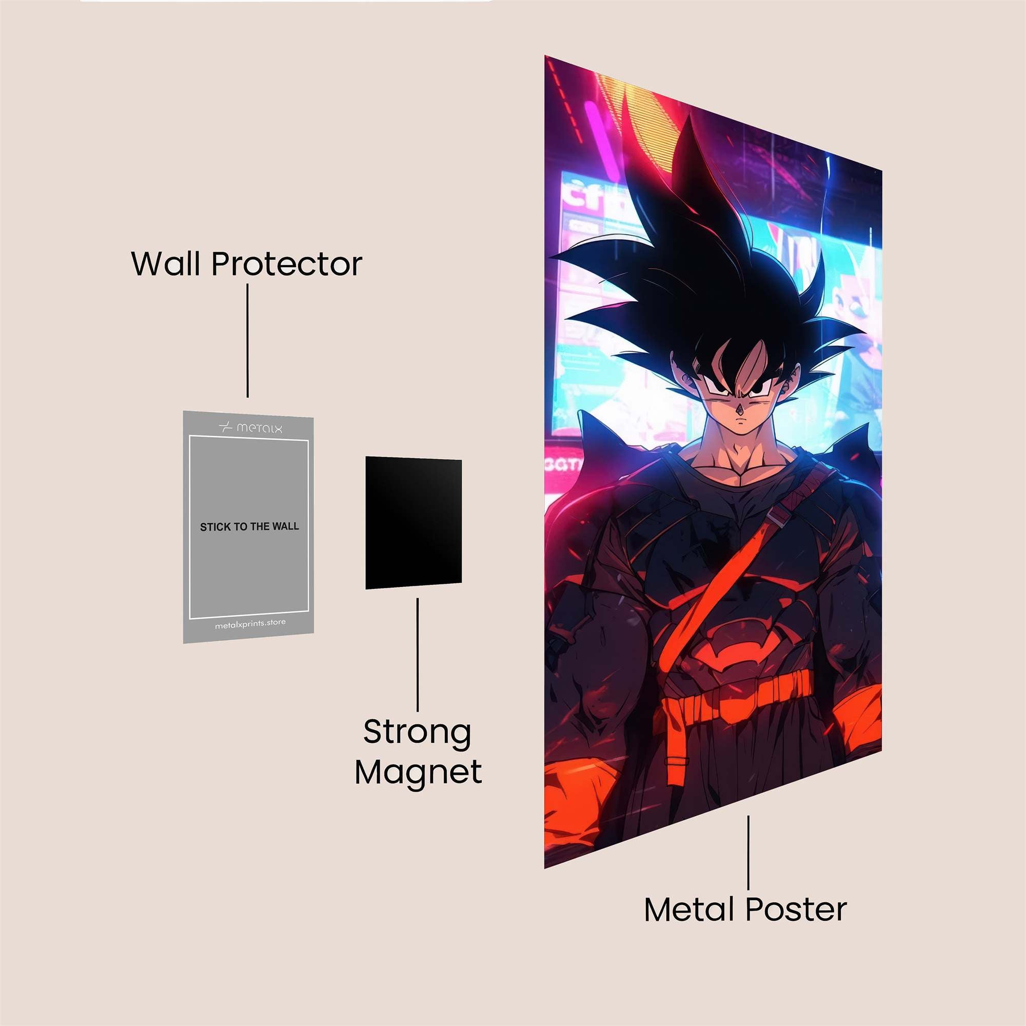Goku Cyberpunk Safe Wall Magnetic / M