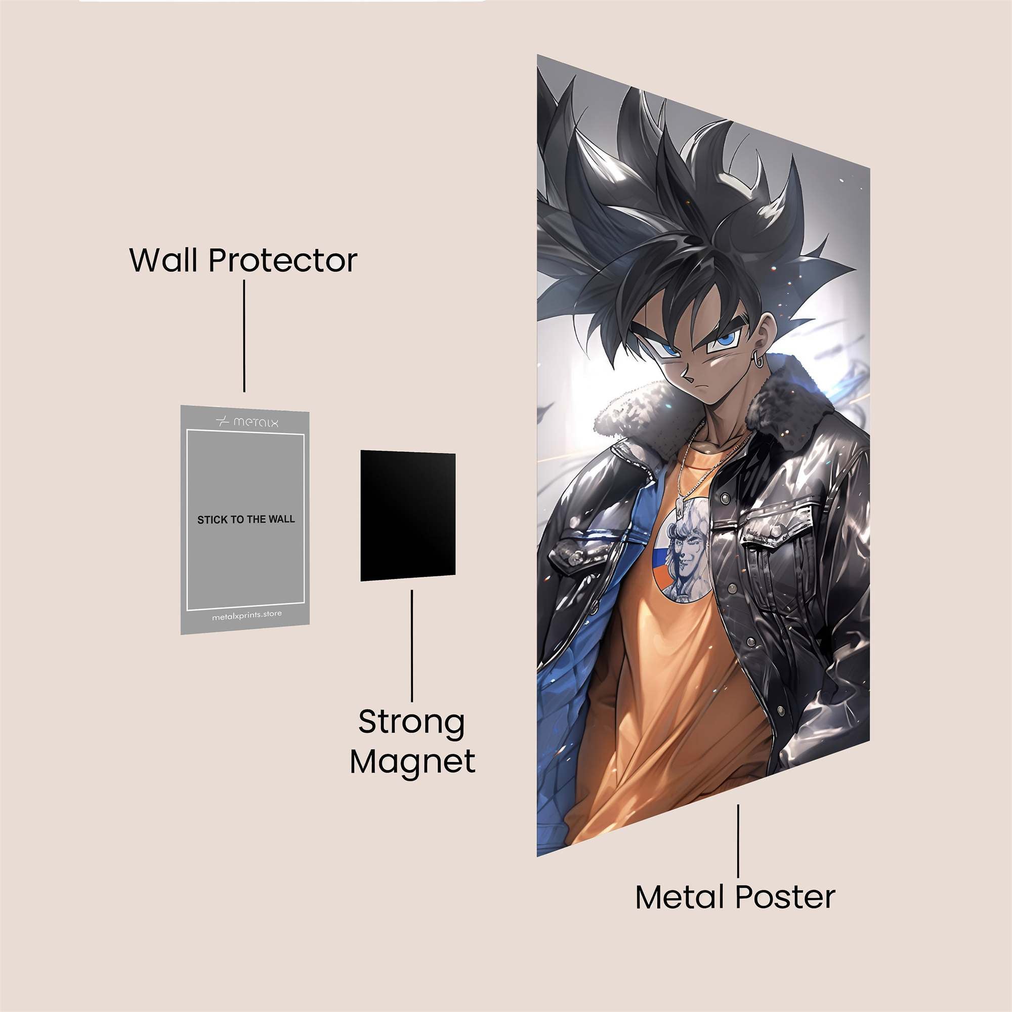 Goku Rebellious Safe Wall Magnetic / M