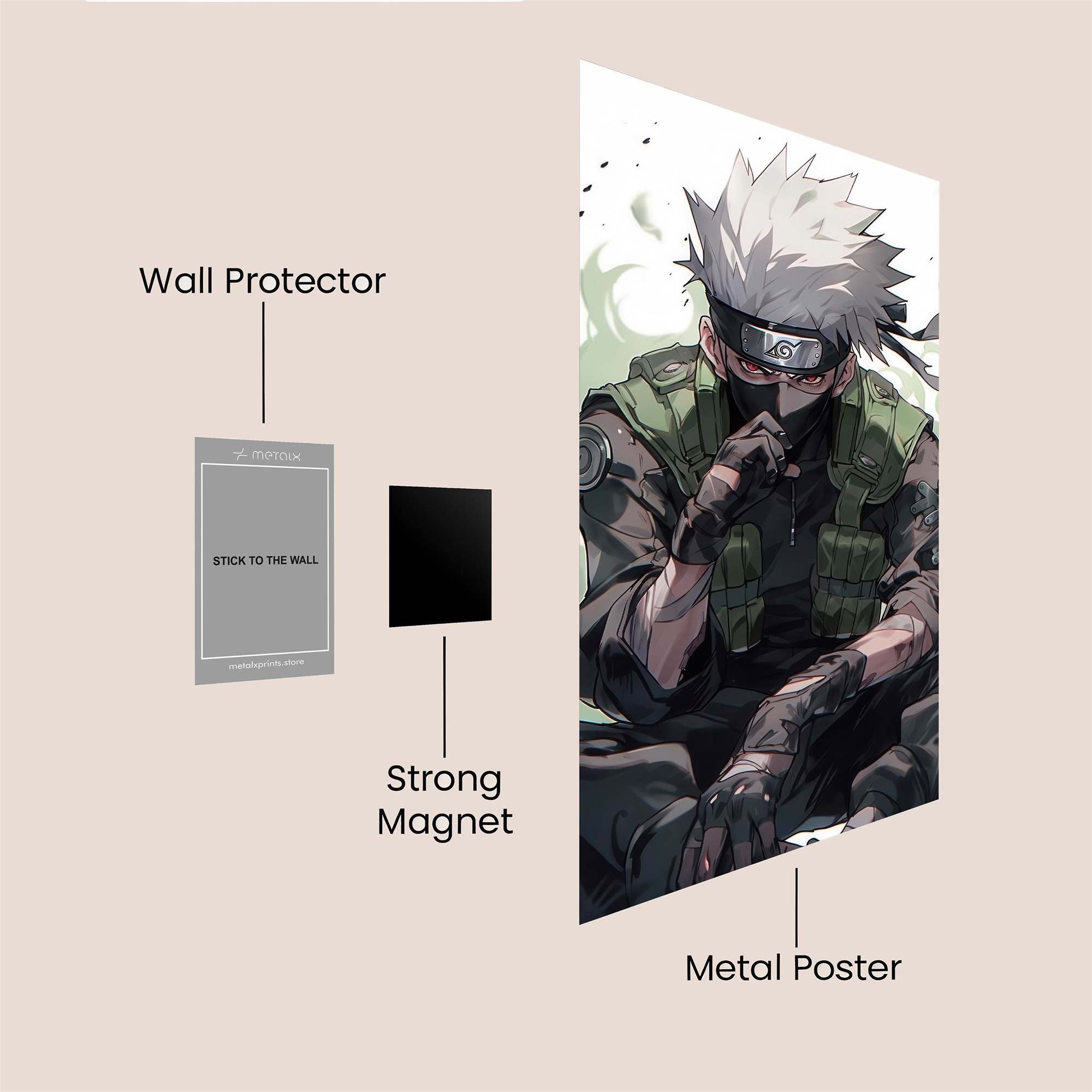 Kakashi Brooding Safe Wall Magnetic / M