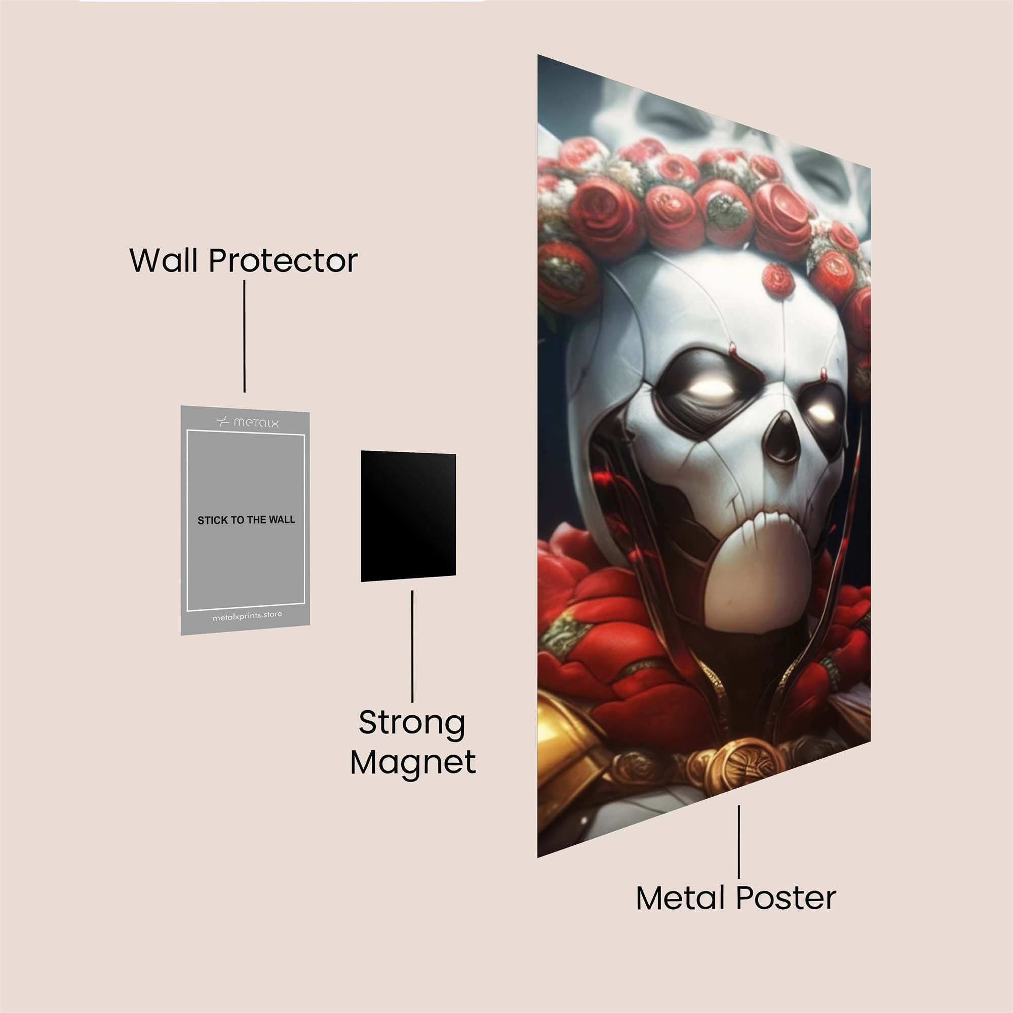 Skull Serenity Safe Wall Magnetic / M