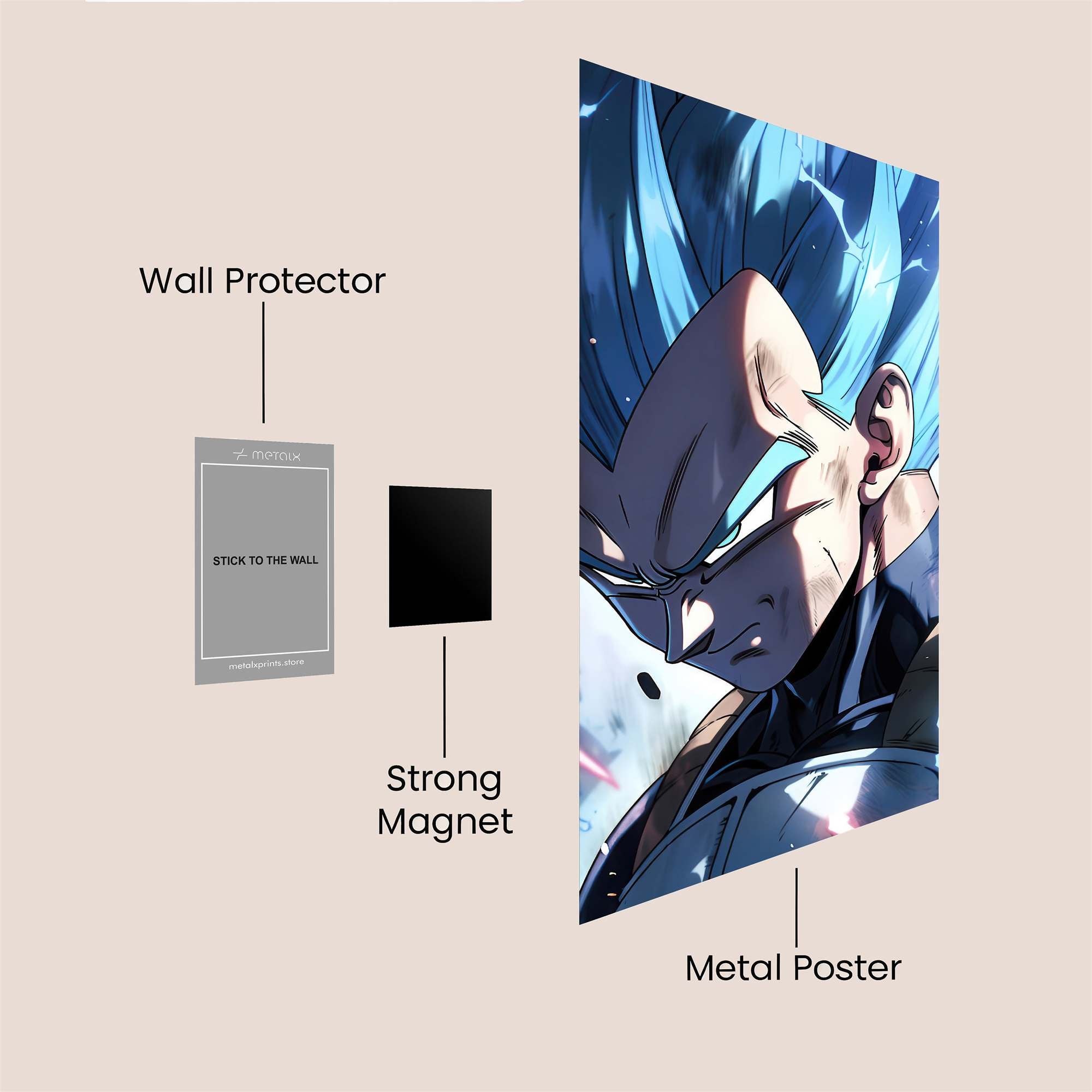 Vegeta Valiant Safe Wall Magnetic / M