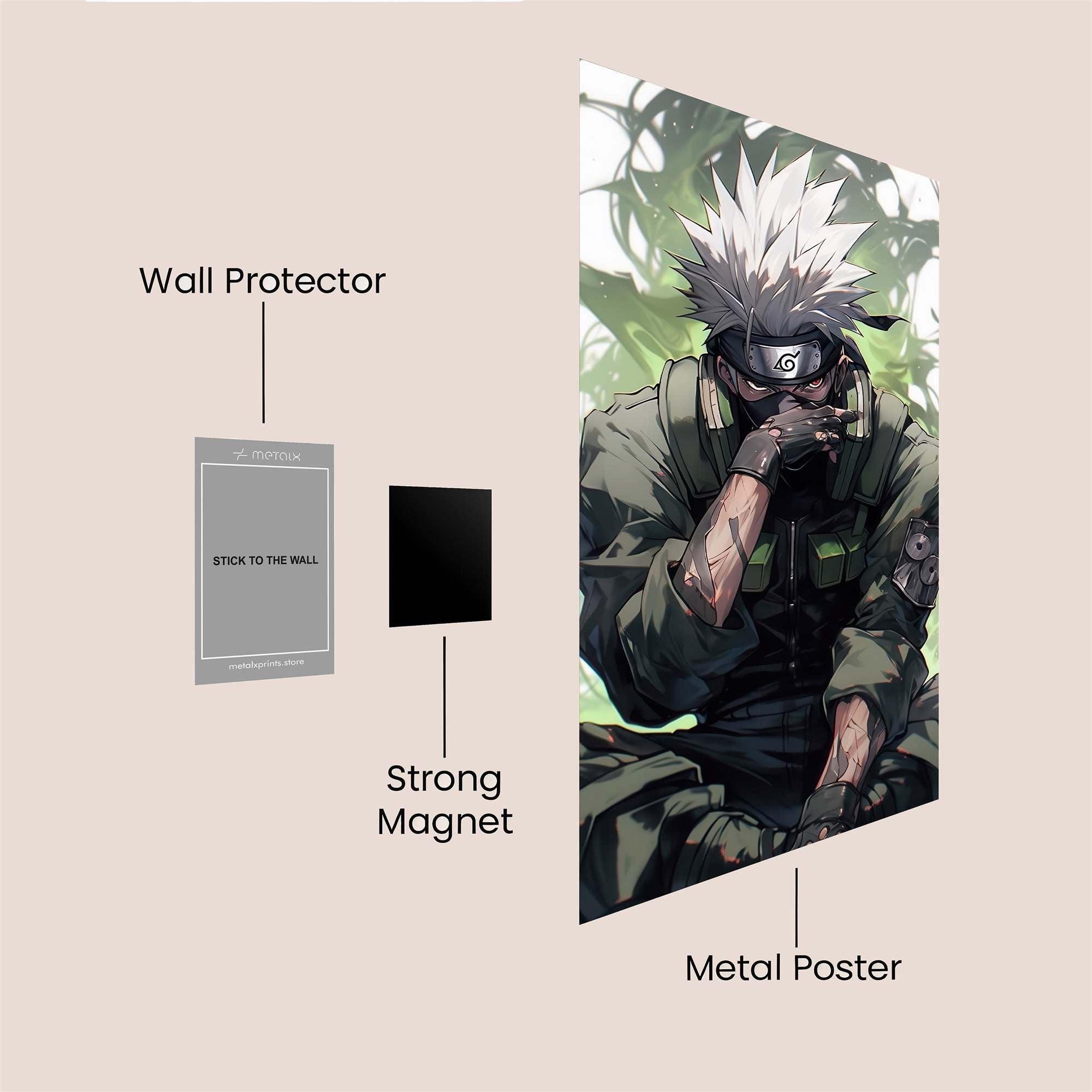 Kakashi Contemplative Safe Wall Magnetic / M