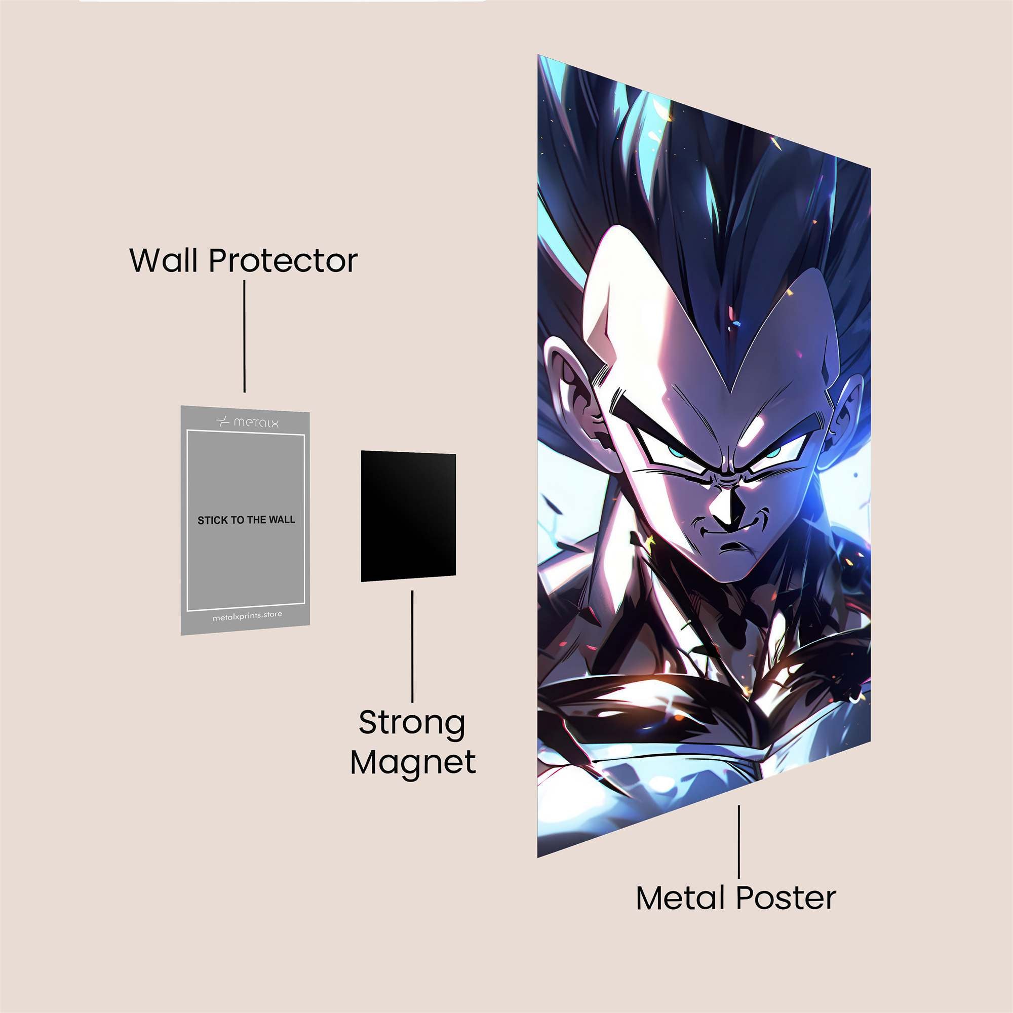 Vegeta Vengeful Safe Wall Magnetic / M