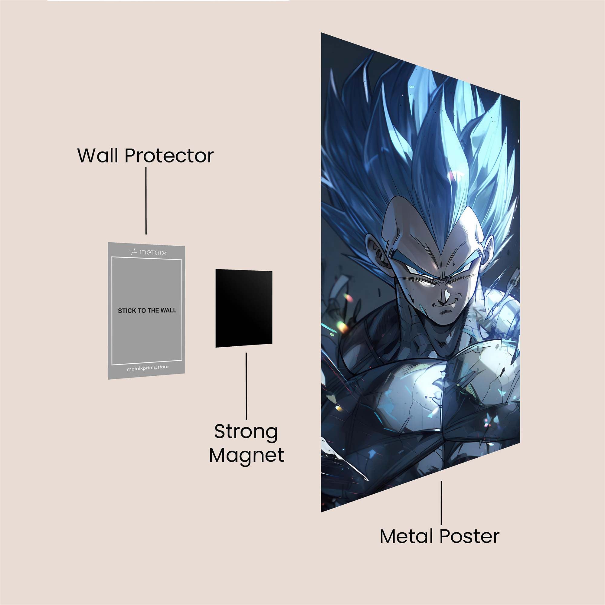 Vegeta Radiant Safe Wall Magnetic / M