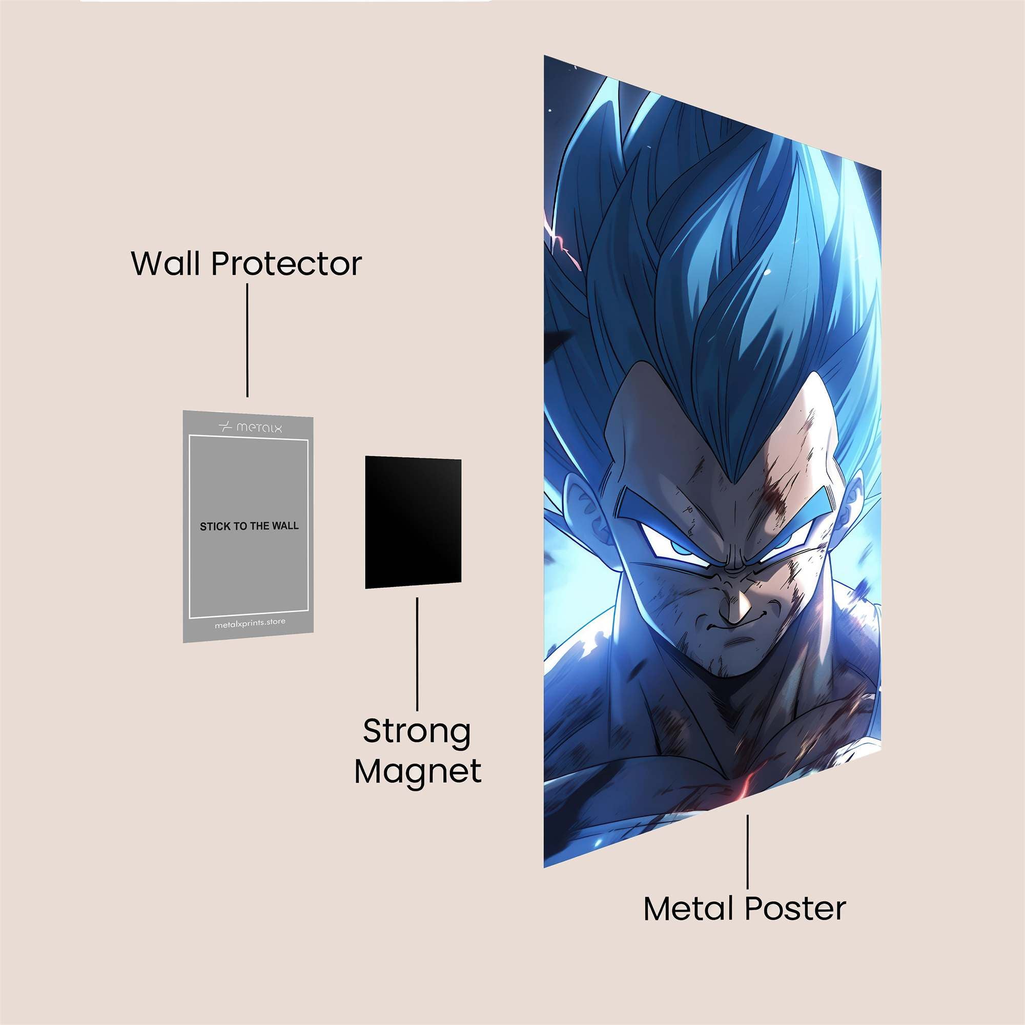 Vegeta Valiant Safe Wall Magnetic / M