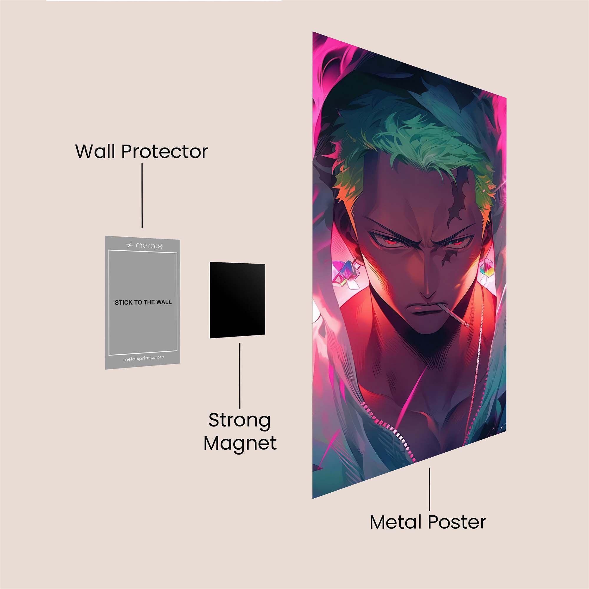 Roronoa Inferno Safe Wall Magnetic / M