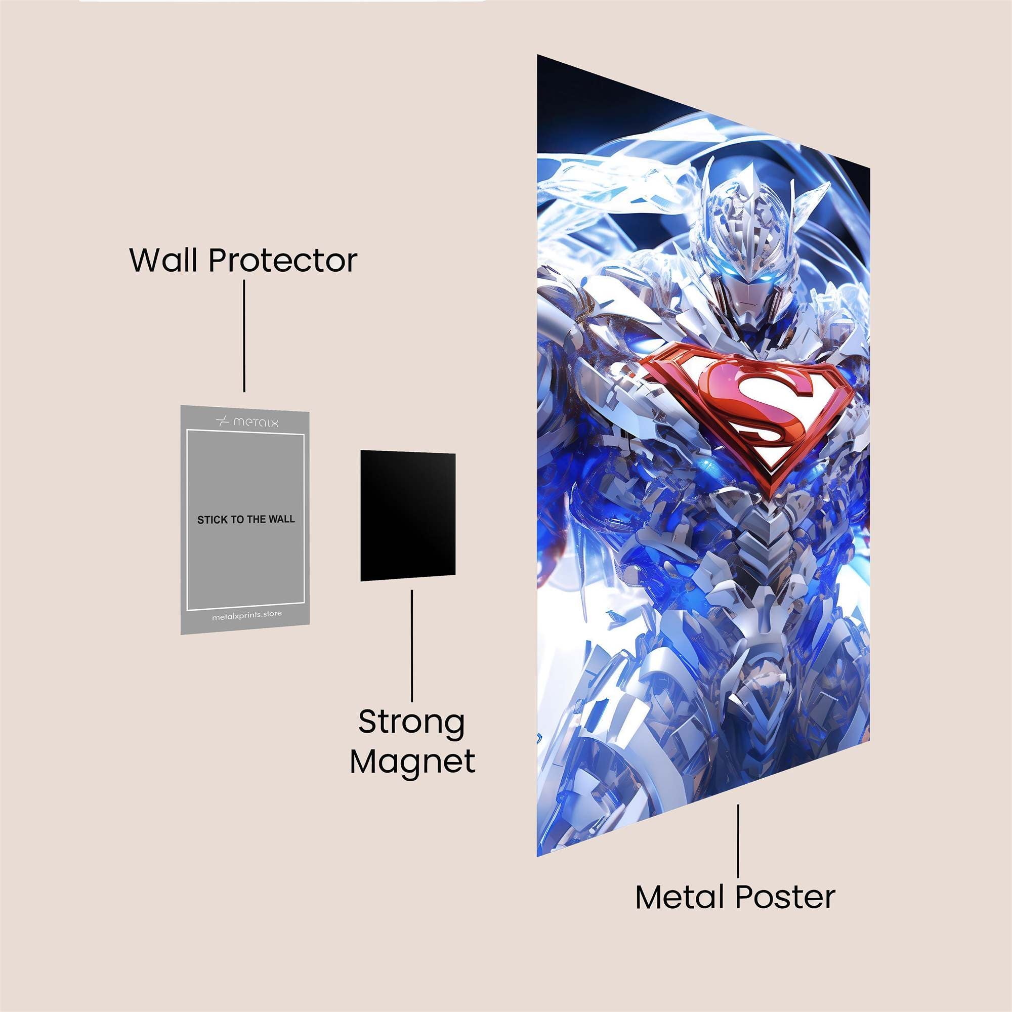 Superman Radiant Safe Wall Magnetic / M
