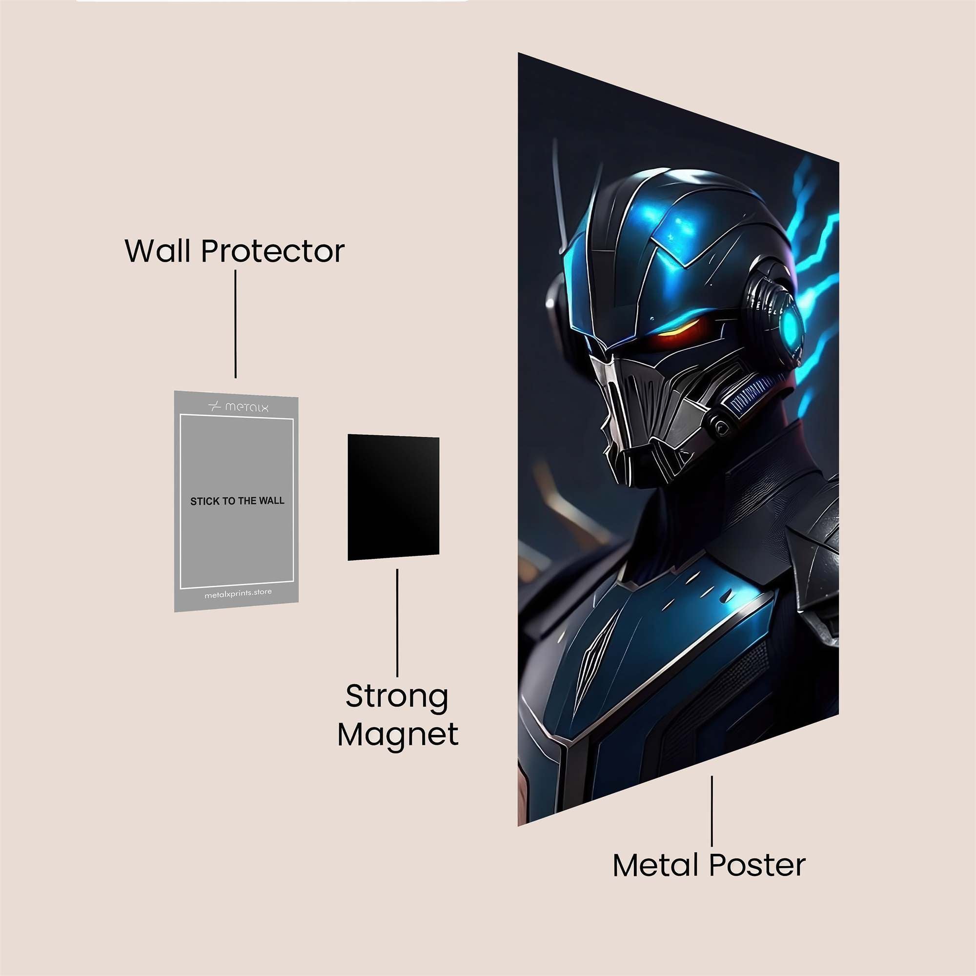 Electro Warrior Safe Wall Magnetic / M