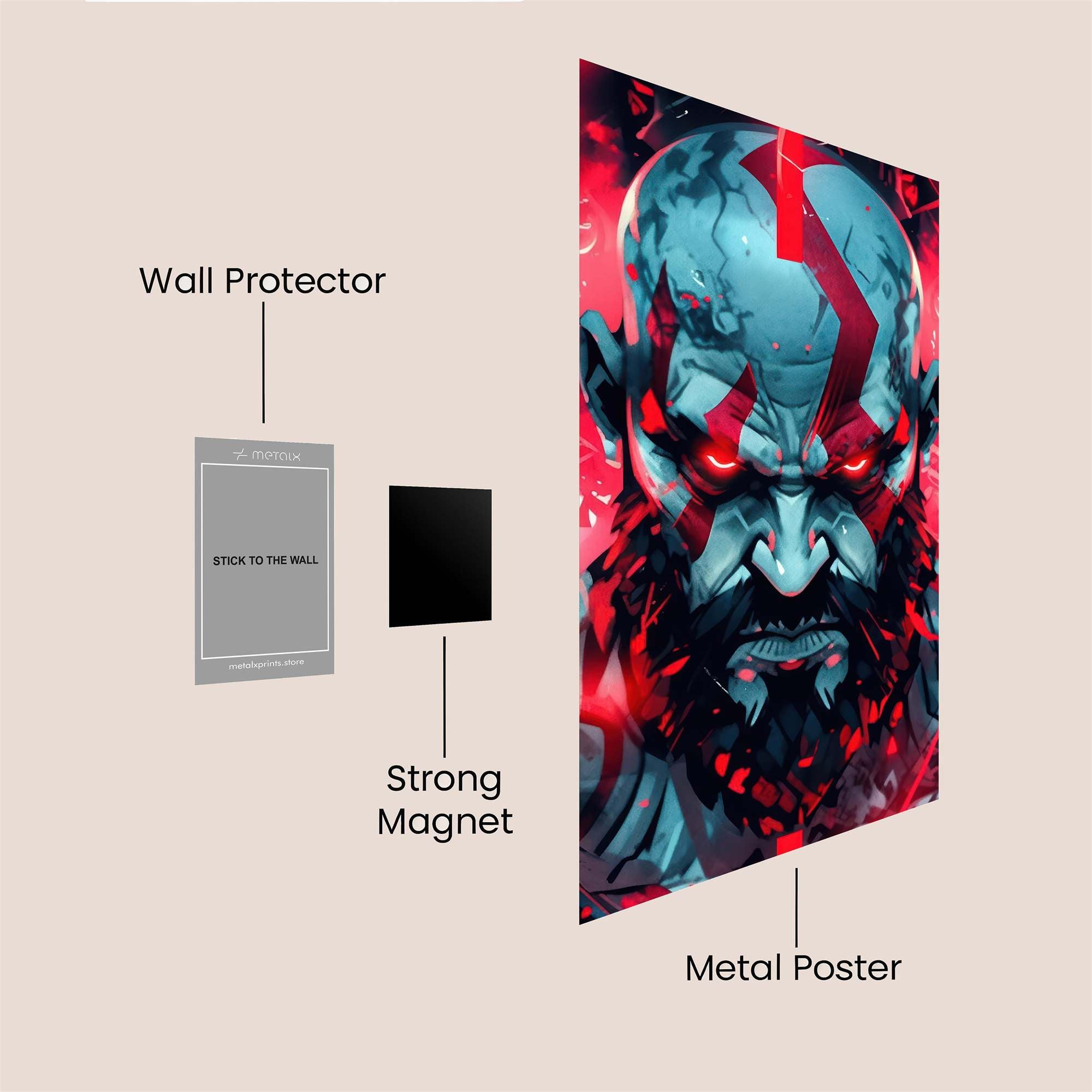 Kratos Unleashed Safe Wall Magnetic / M