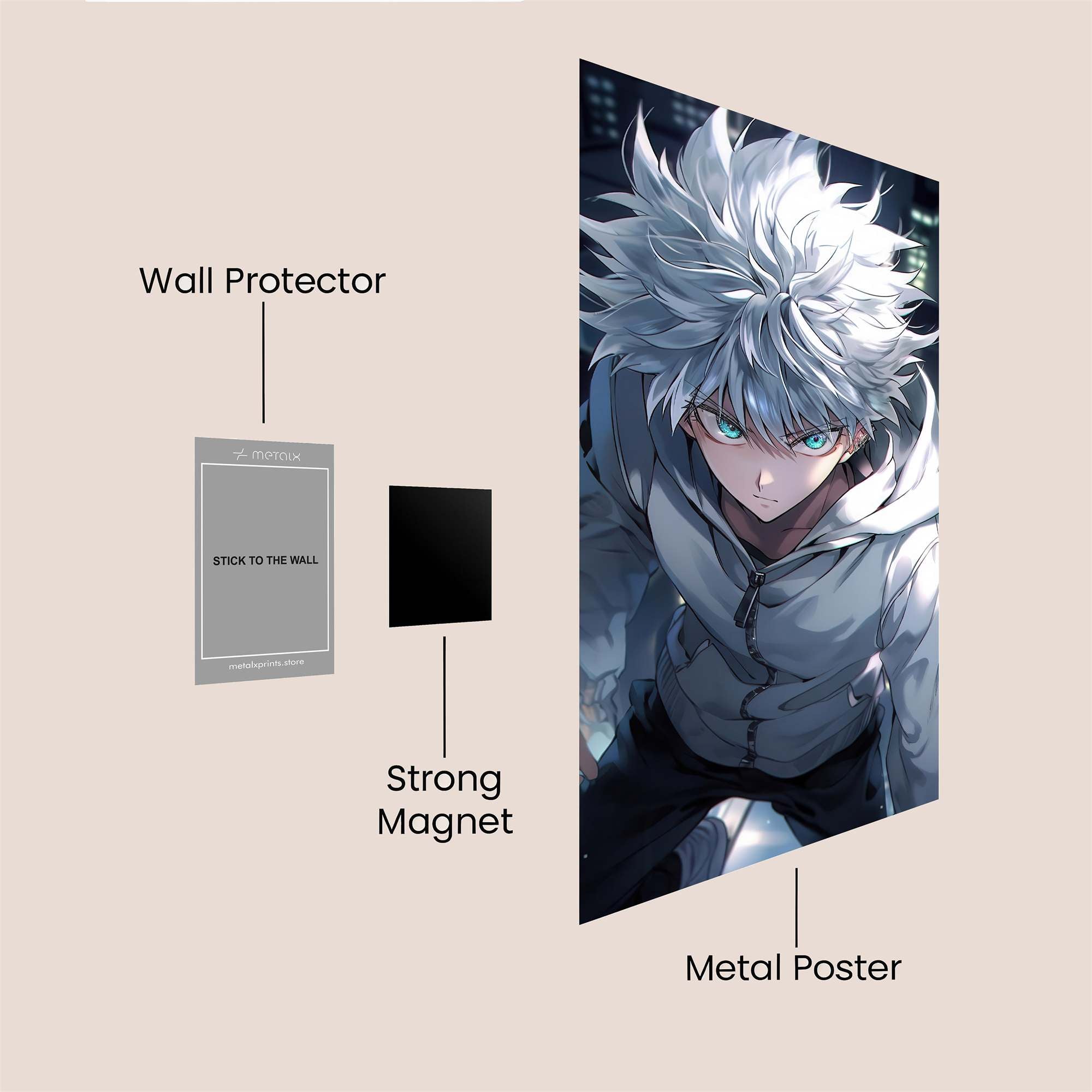 Killua Menacing Safe Wall Magnetic / M