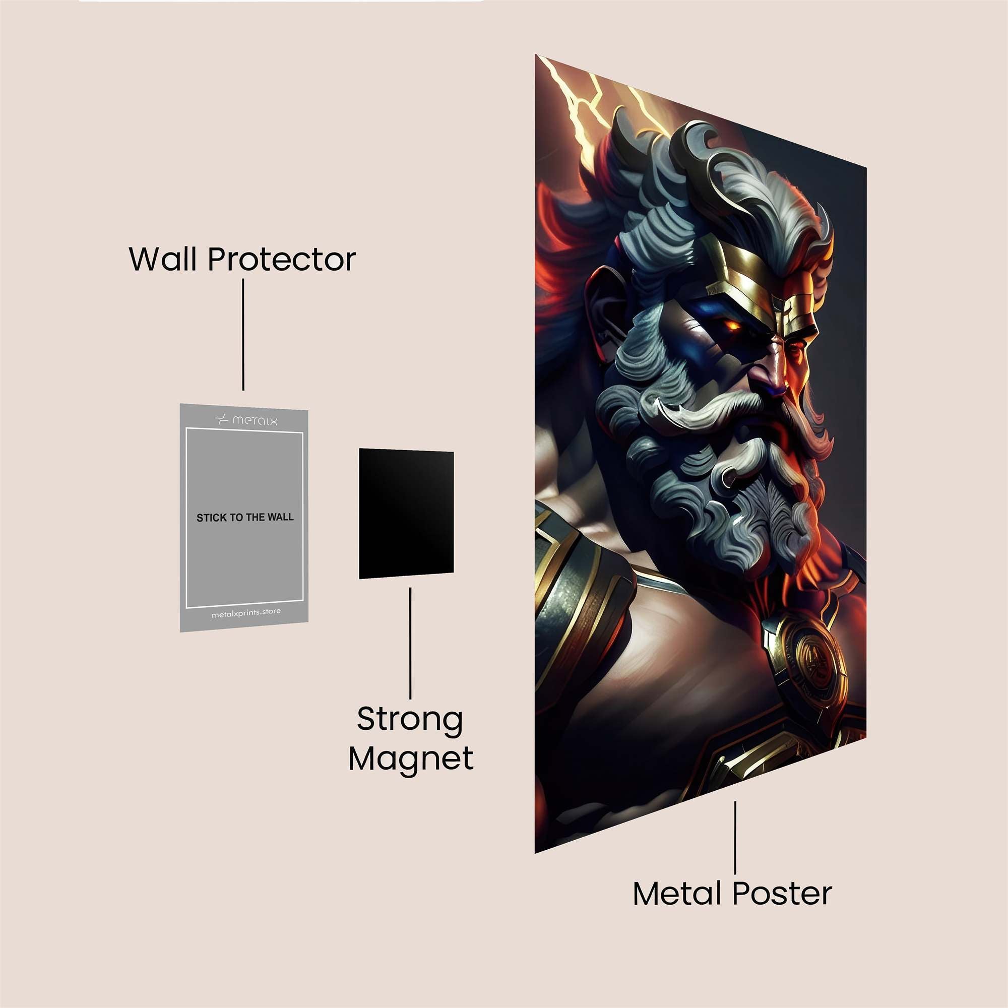 Zeus Unleashed Safe Wall Magnetic / M