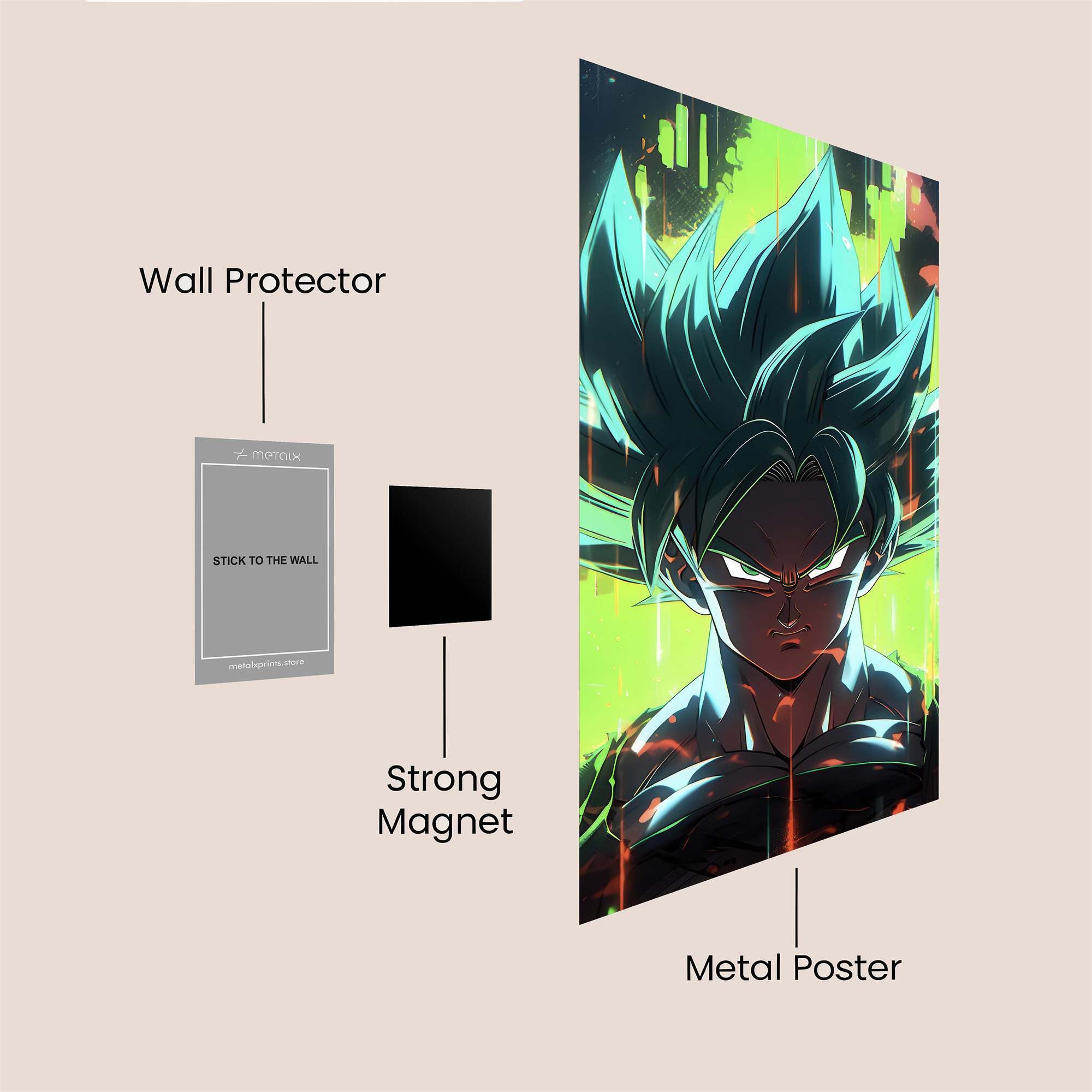 Goku Unleashed Safe Wall Magnetic / M