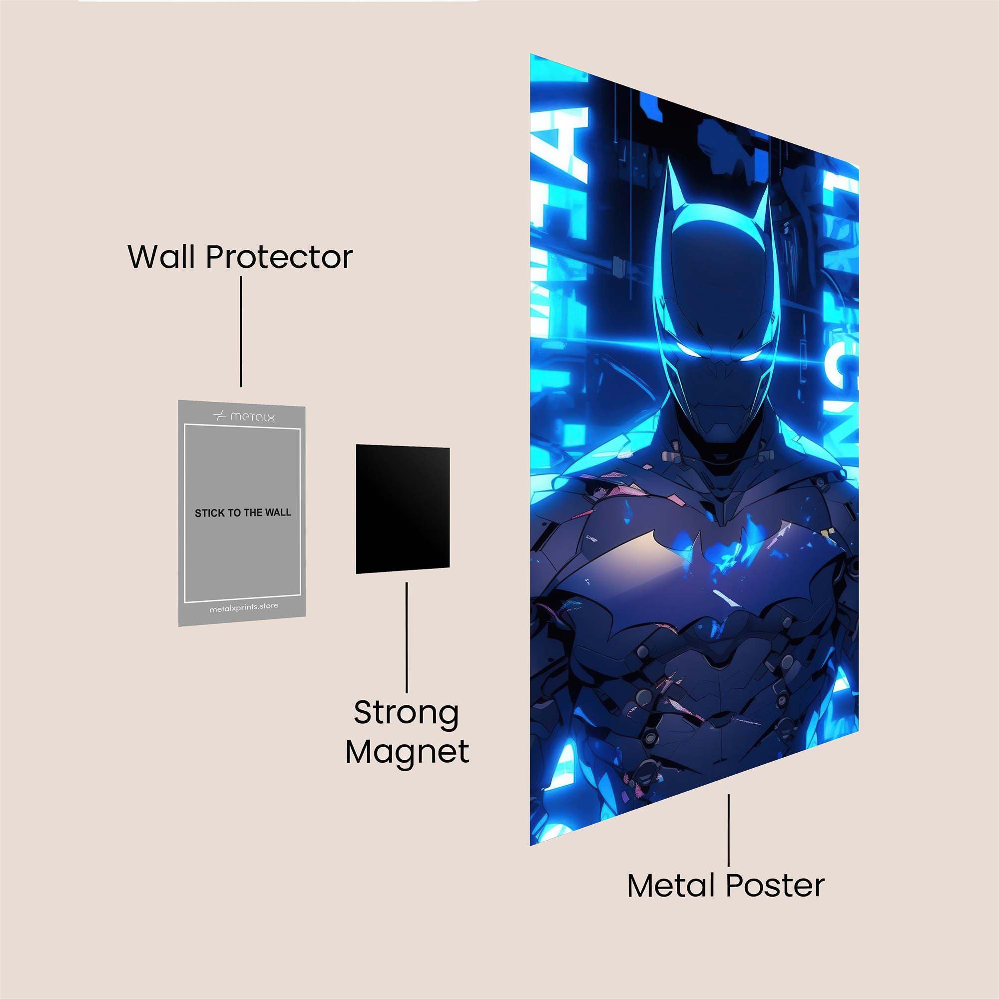 Batman Cybernetic Safe Wall Magnetic / M