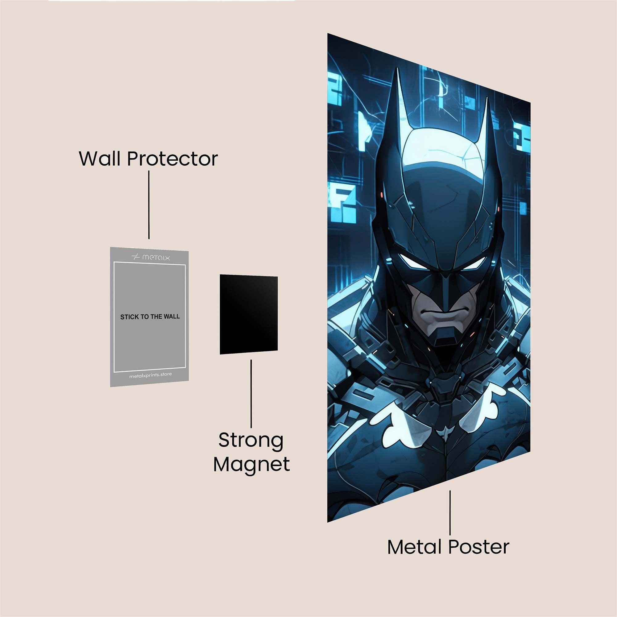 Batman Cybernetic Safe Wall Magnetic / M